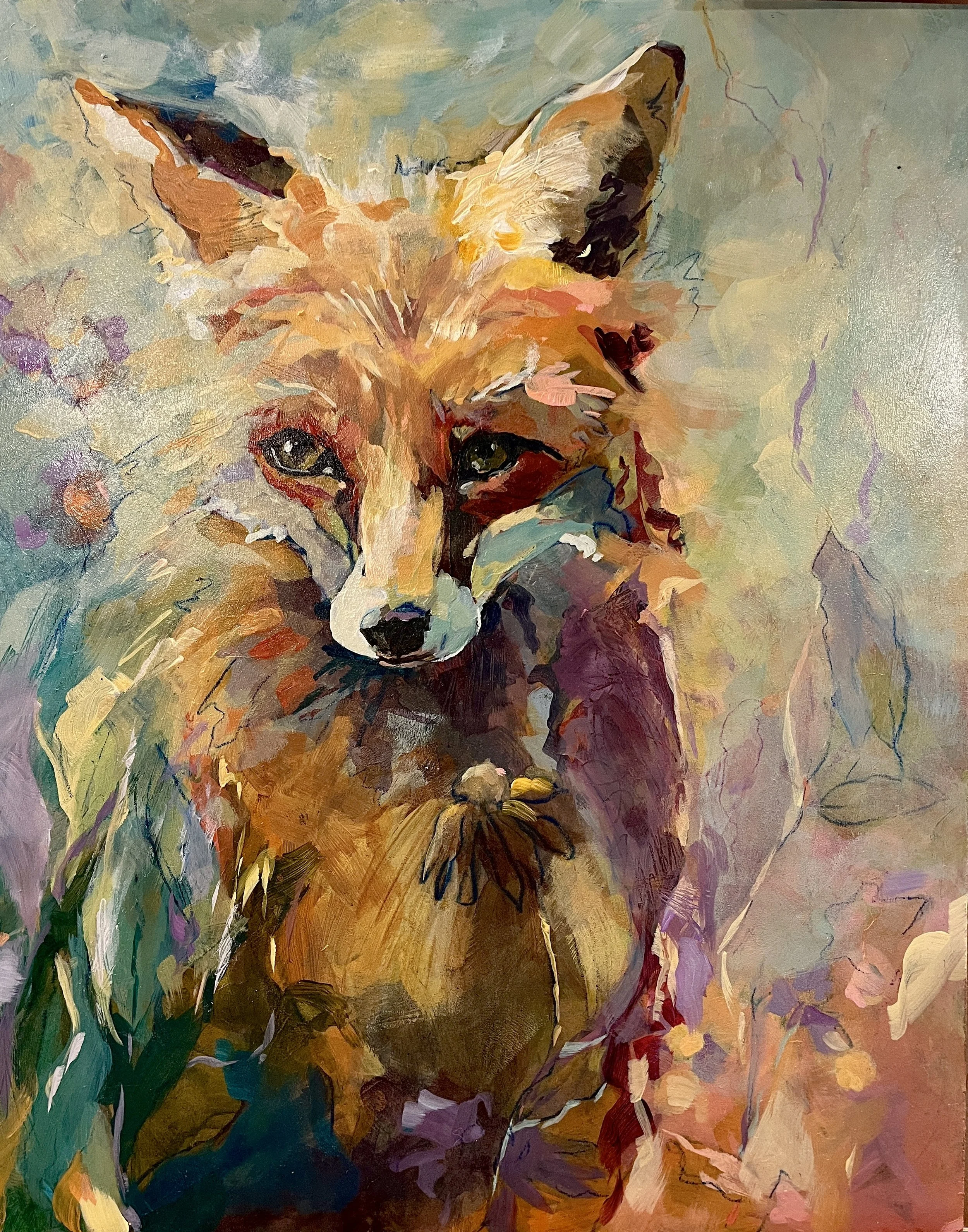 Foxy. 18 x 24 acrylic. SOLD