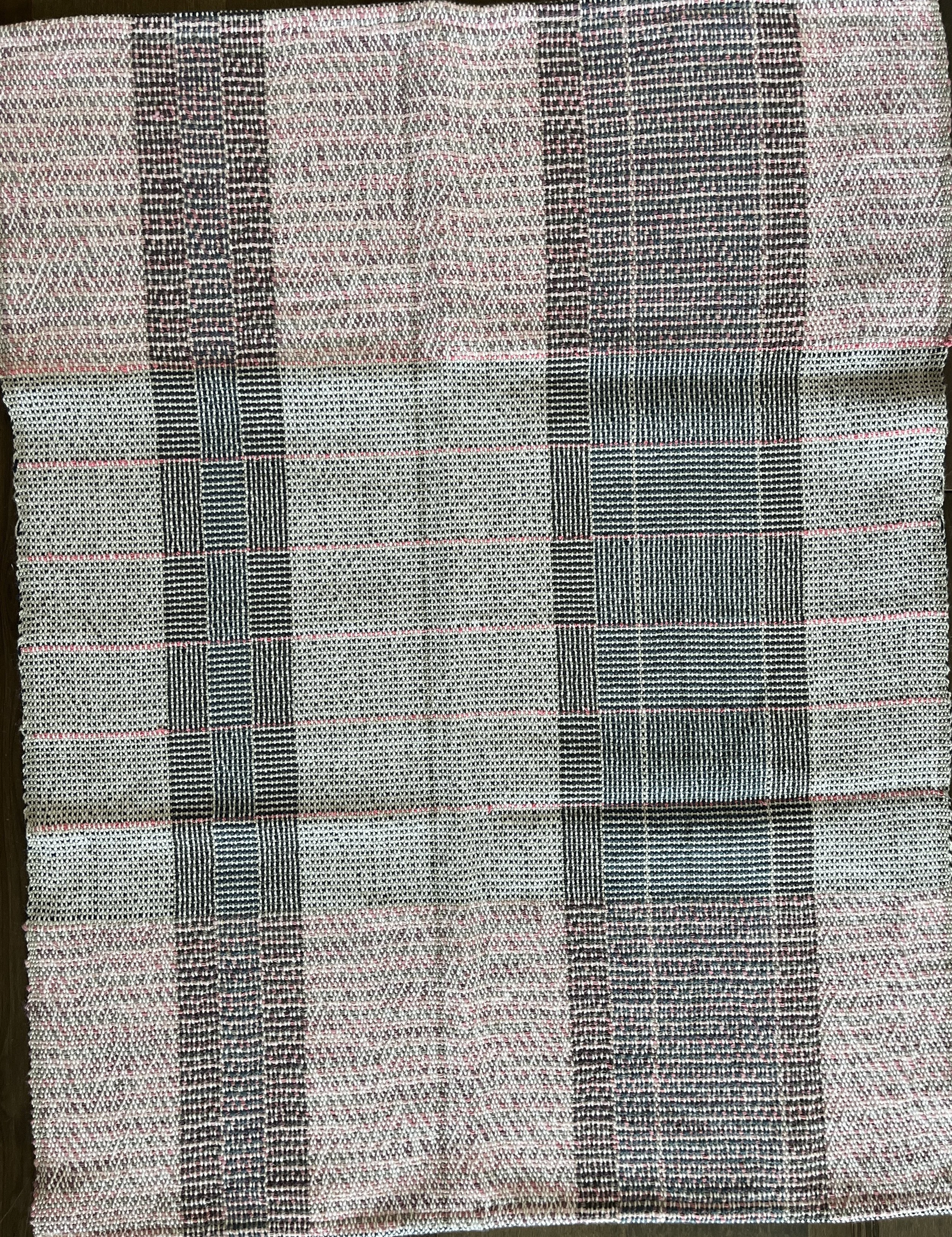 Neutral with soft Pink  #2 
Tea towel  approx. 18 x 26"
100% cotton 