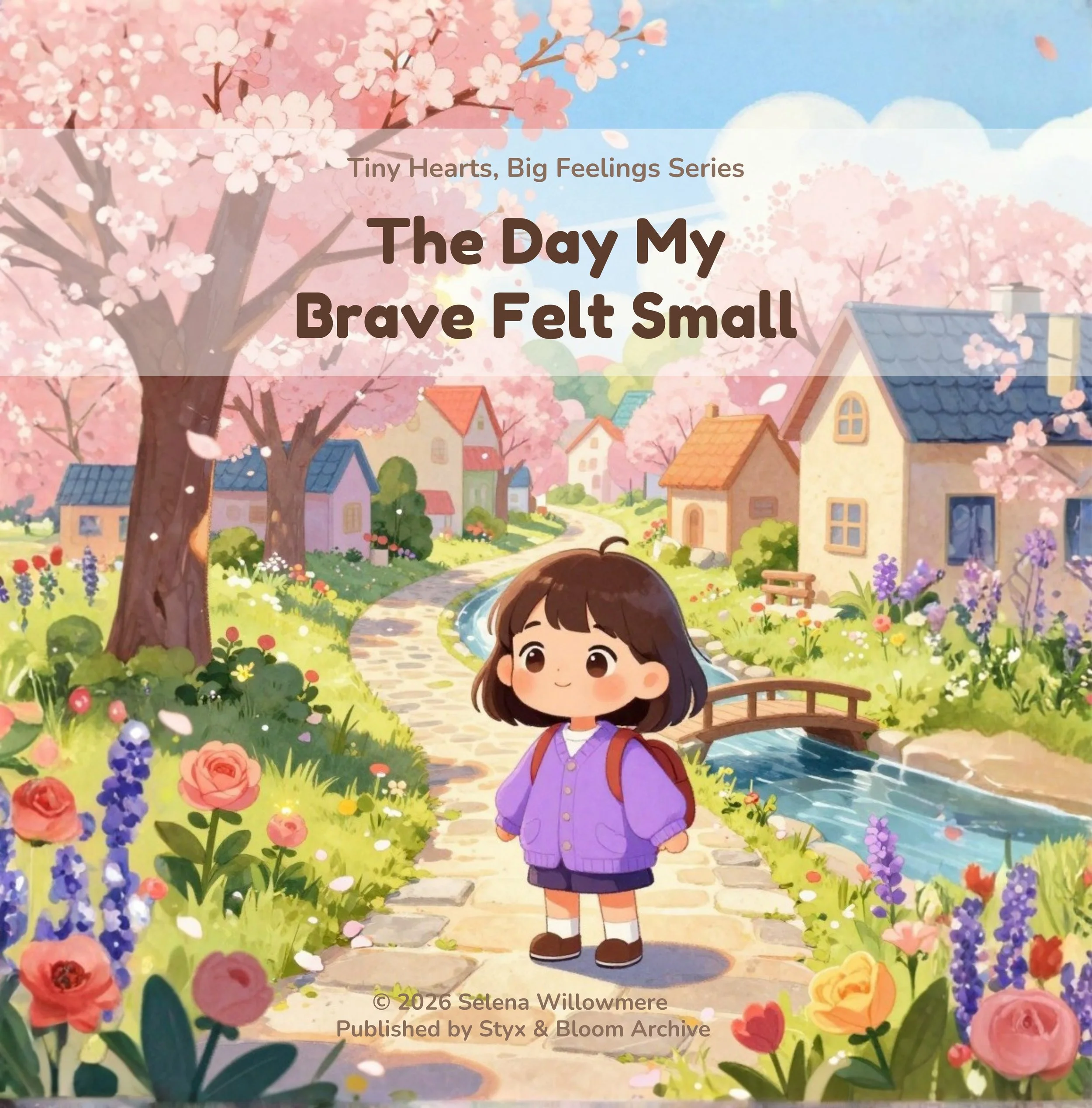 Cover of The Day My Brave Felt Small, a Tiny Hearts, Big Feelings children's book by Selena Willowmere.