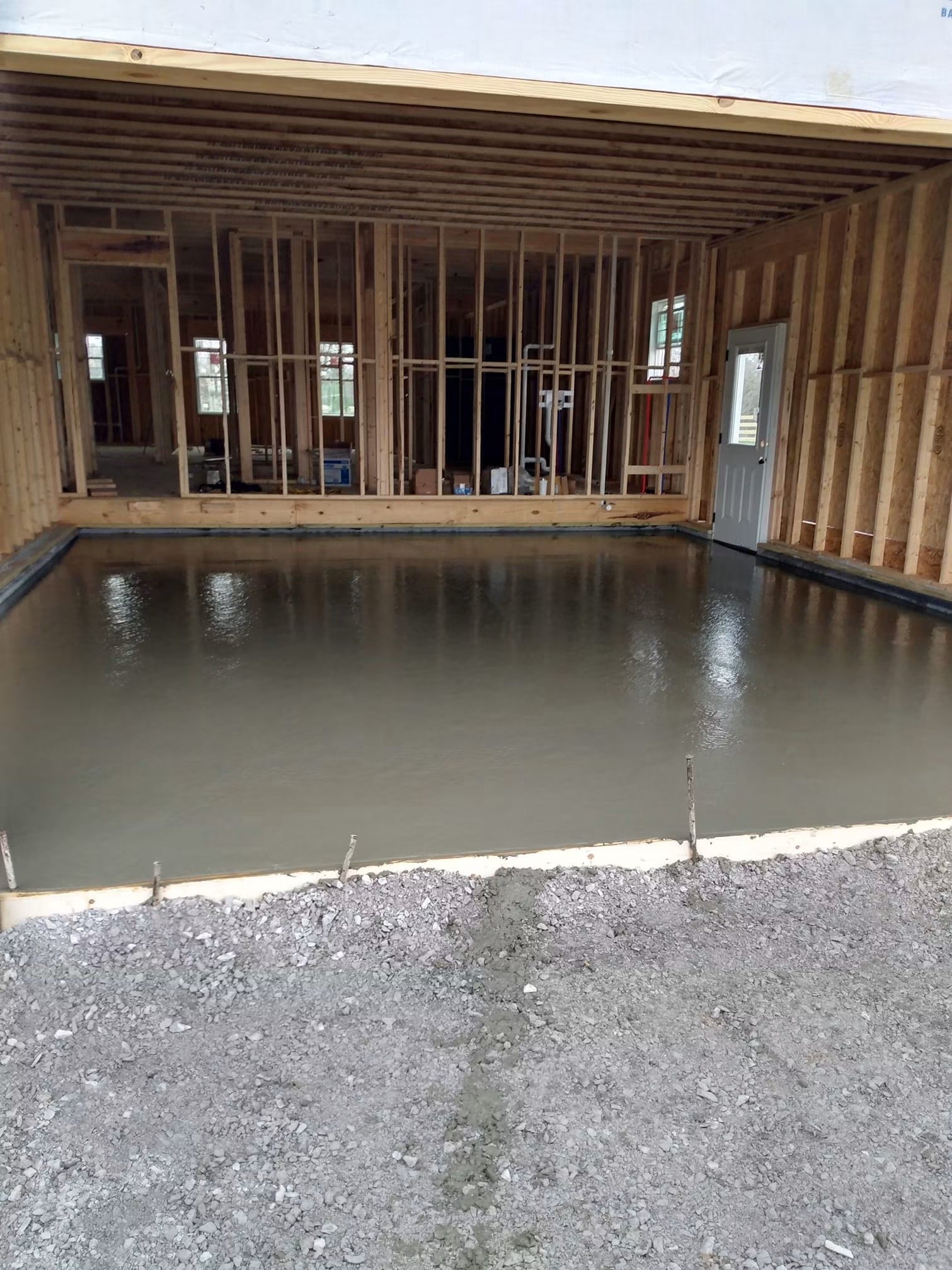 Garage pour in a new construction home-completed by one of our trusted trade partners.