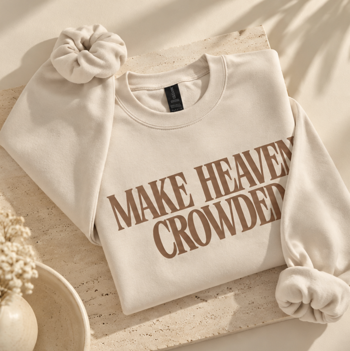 Beige Make Heaven Crowded Sweat shirt
