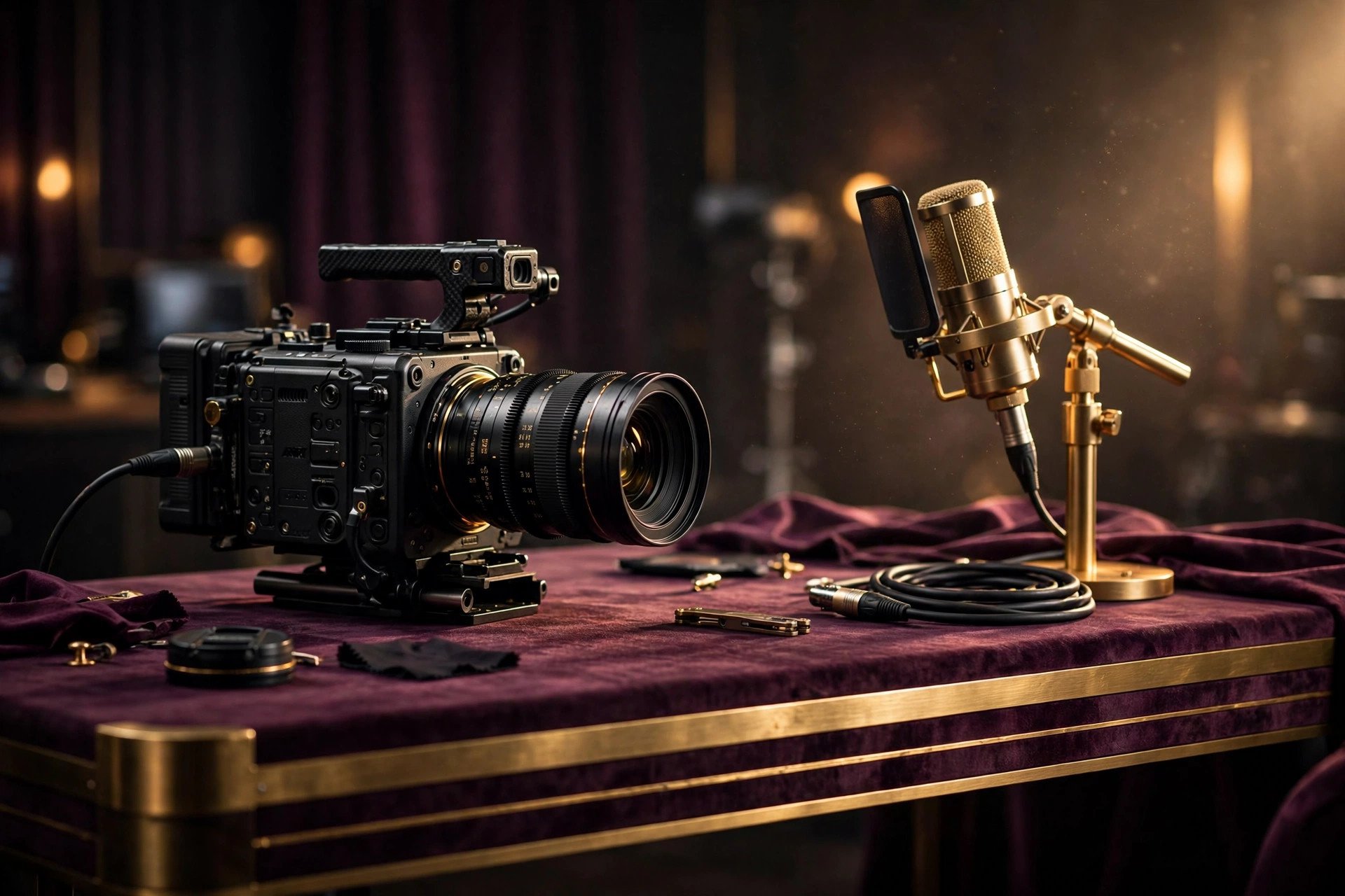 Content hero image — deep plum and brushed gold luxury abstract background for Content That Builds Owners