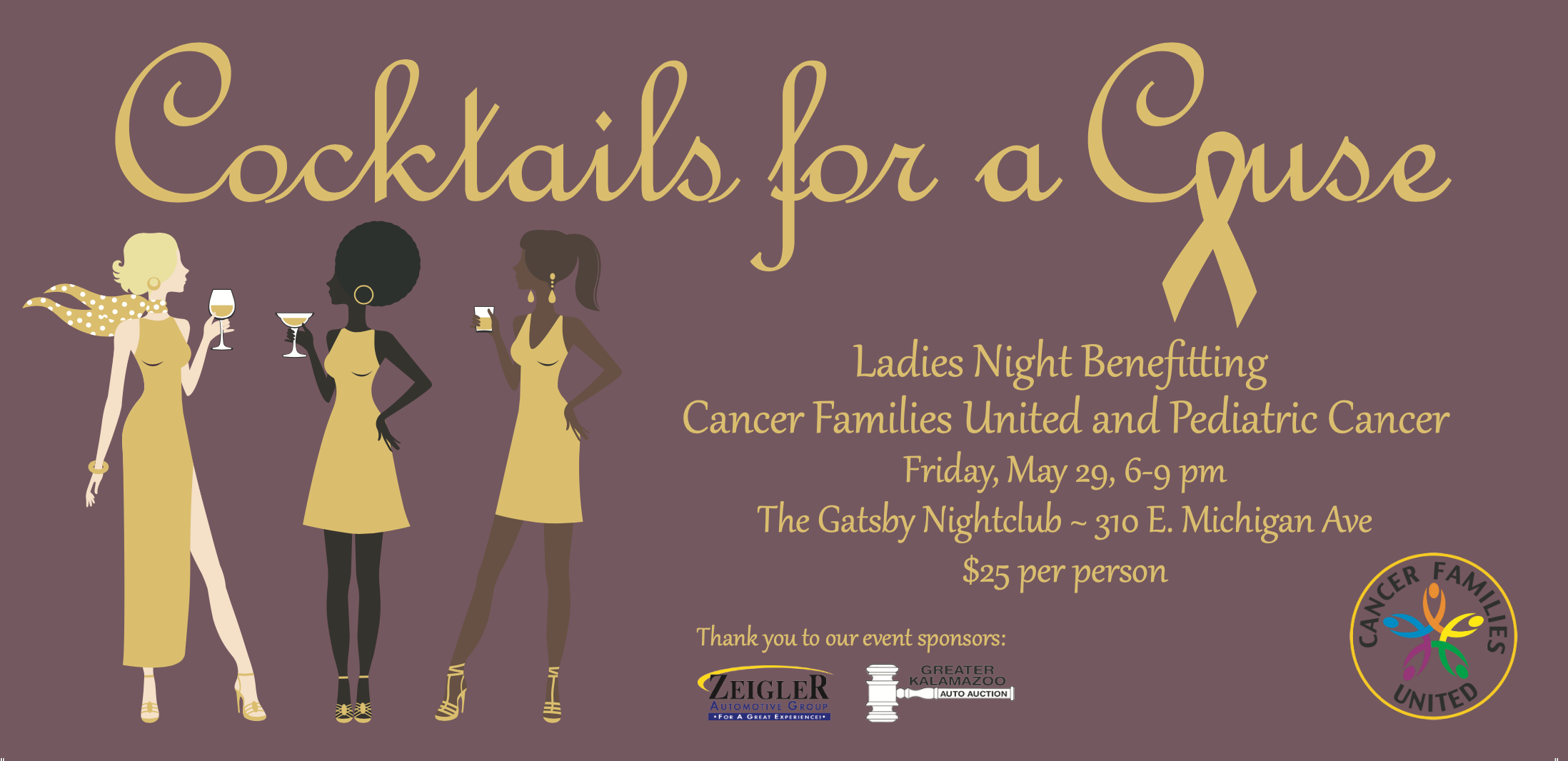 Image of a postcard called Cocktails for a Cause