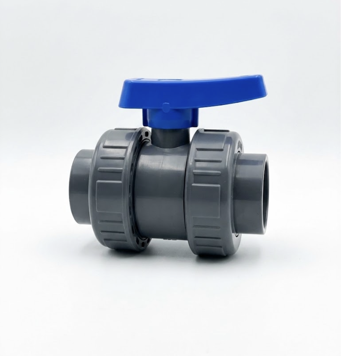 VALVOLA A SFERA PVC DOPPIA GHIERA INCOLLAGGIO