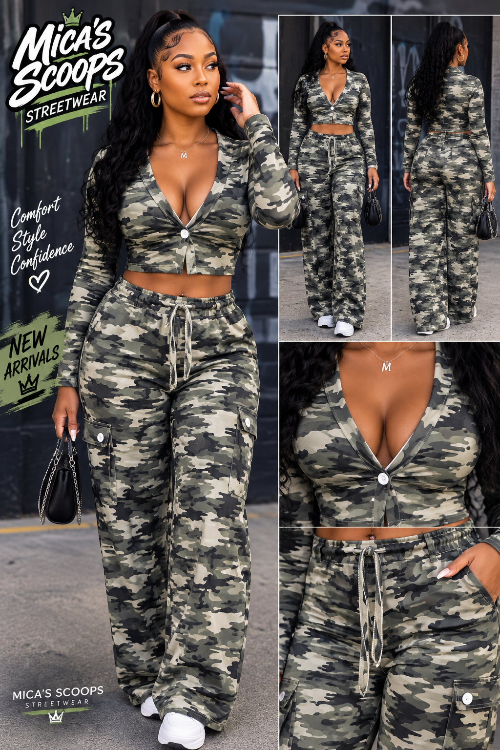 Army print top