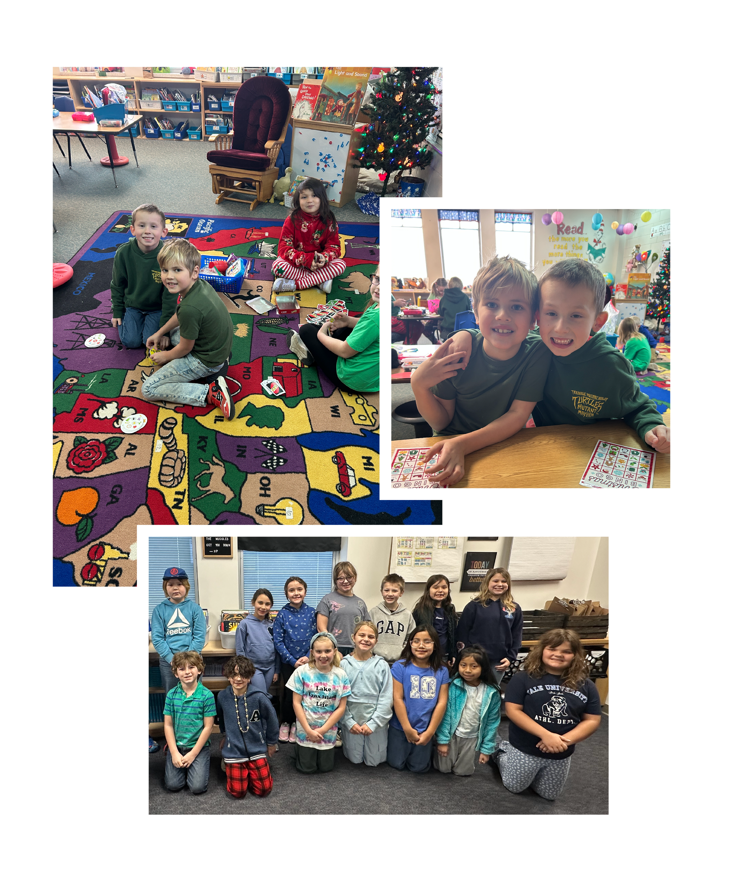 collage of students smiling