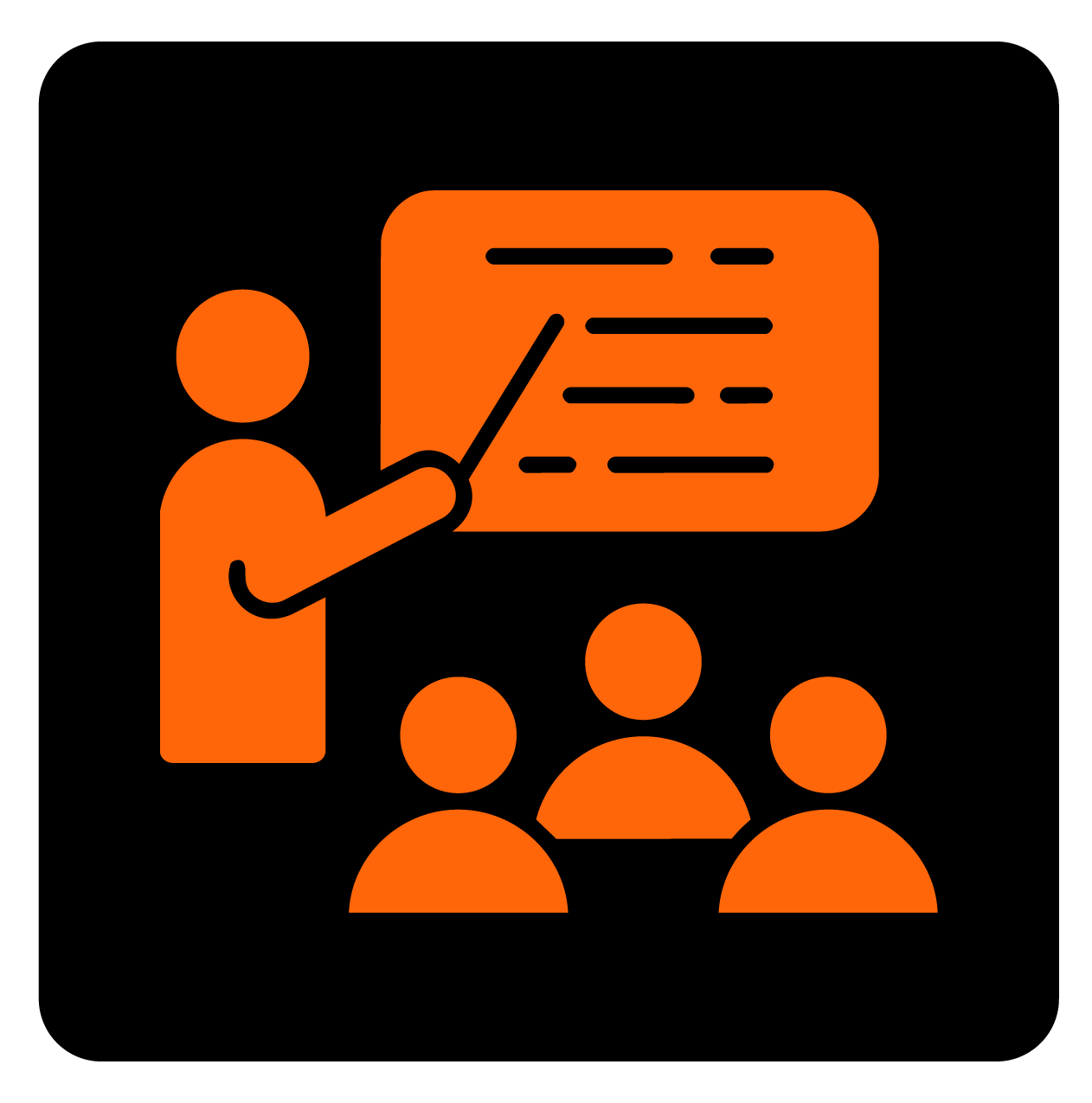 teacher teaching student icon