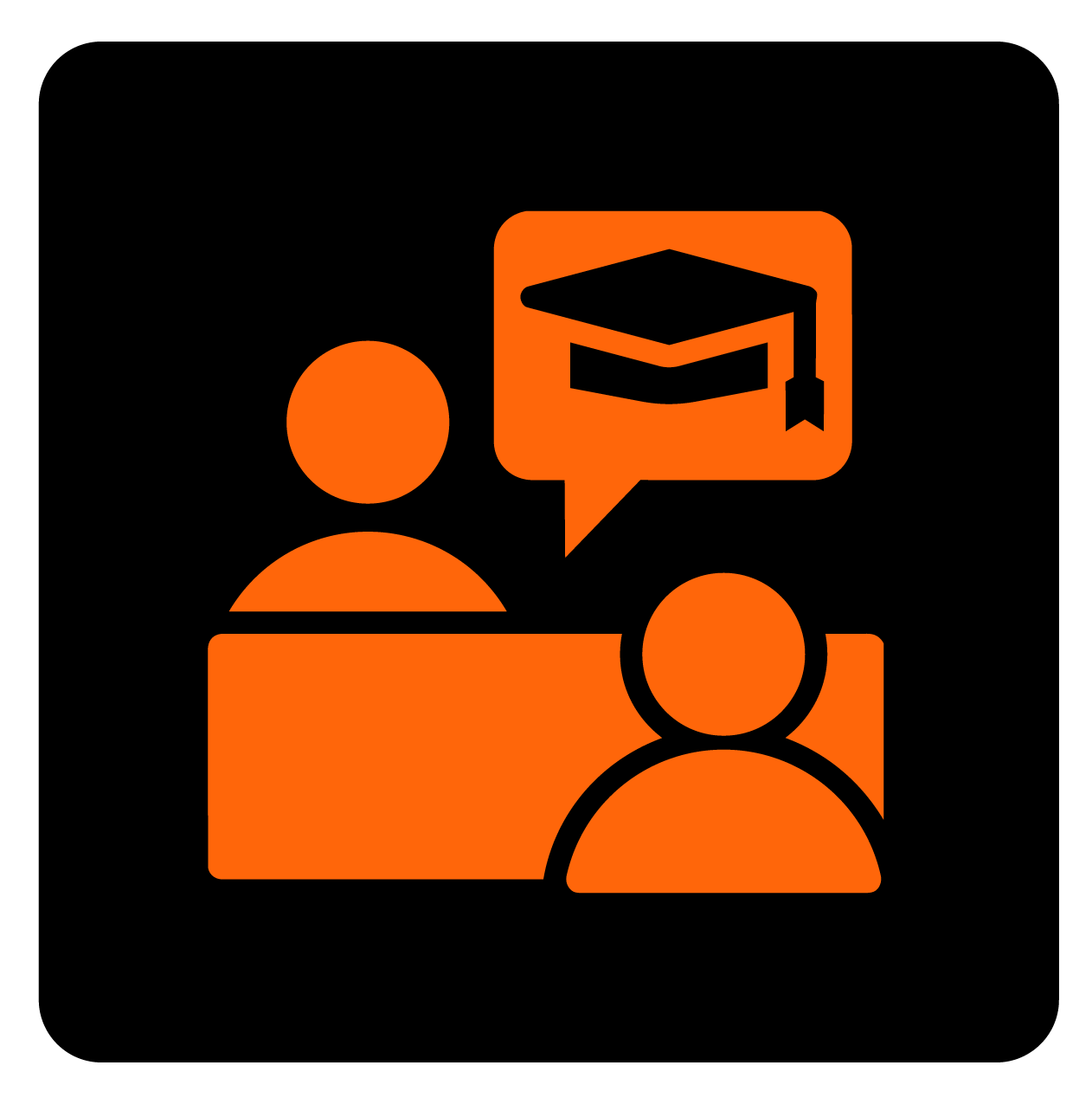 student counselor and student icon