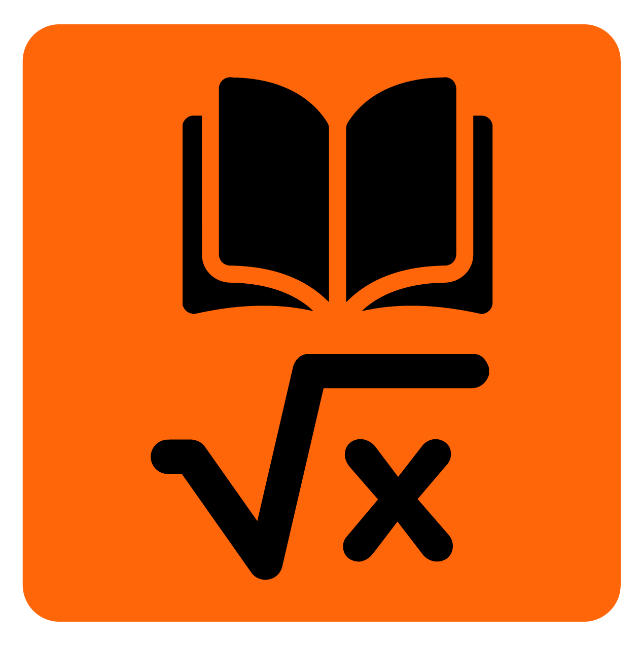 book and math icon
