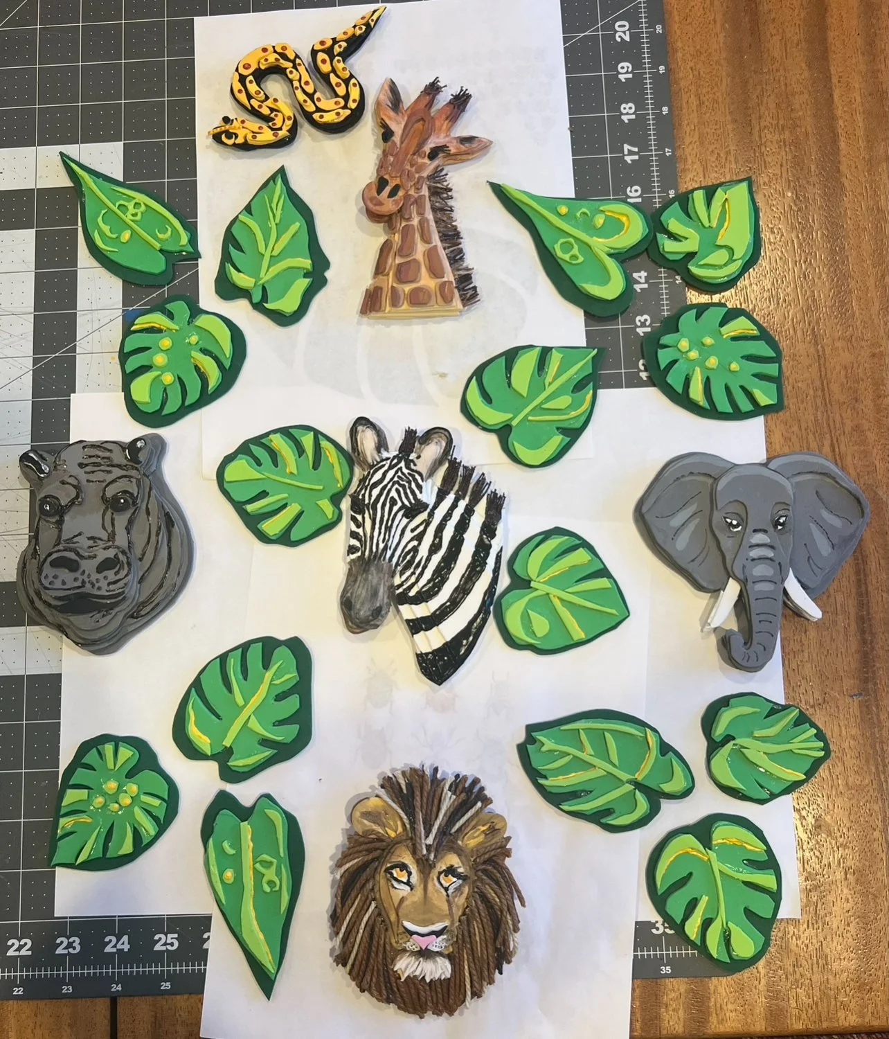 A jungle mobile in progress
