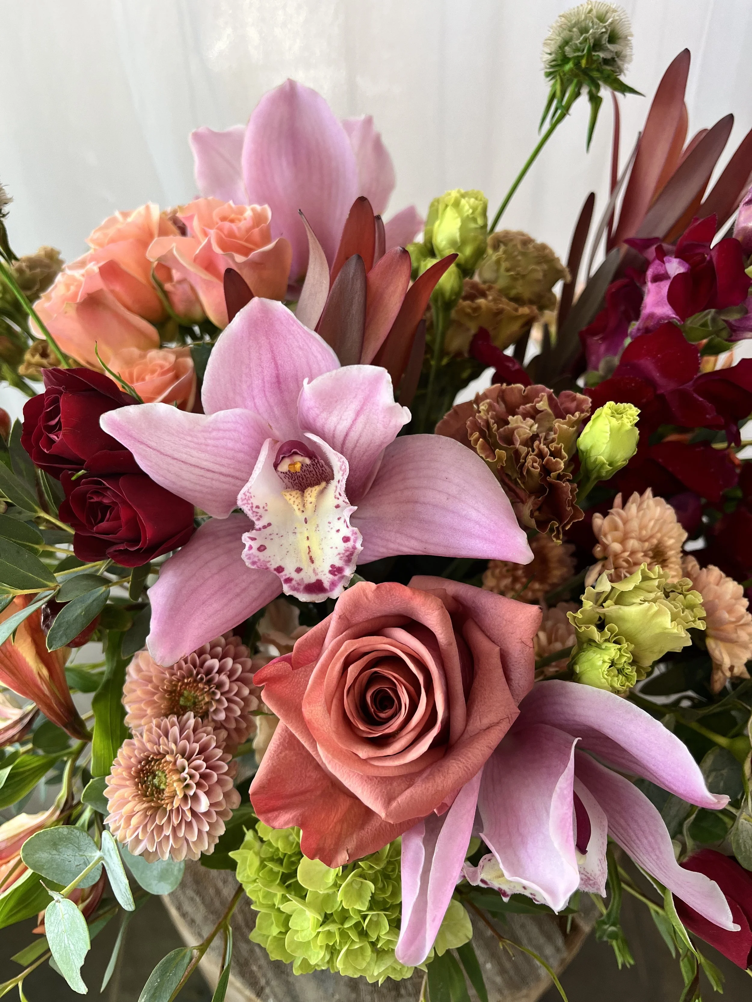 bright flowers centerpiece orchid summer