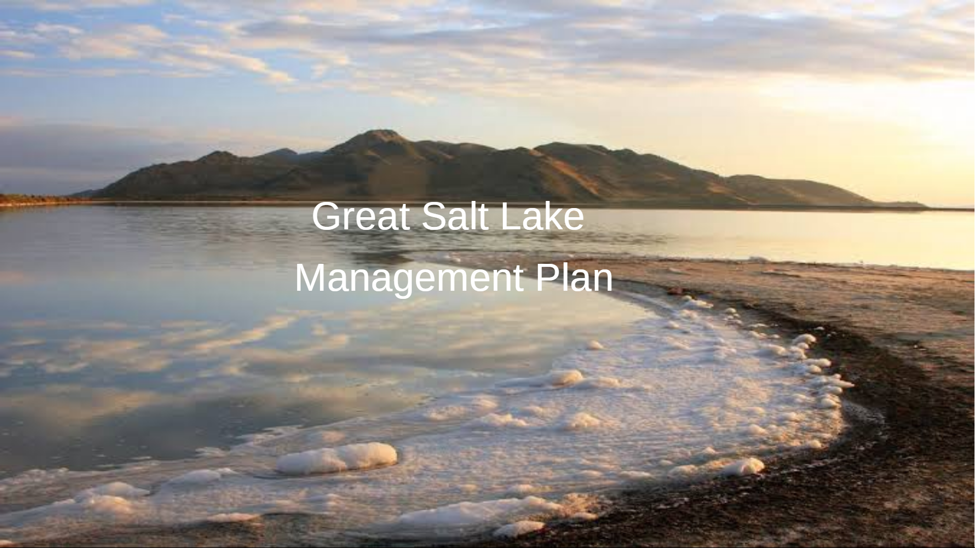 Great Salt Lake Management Plan