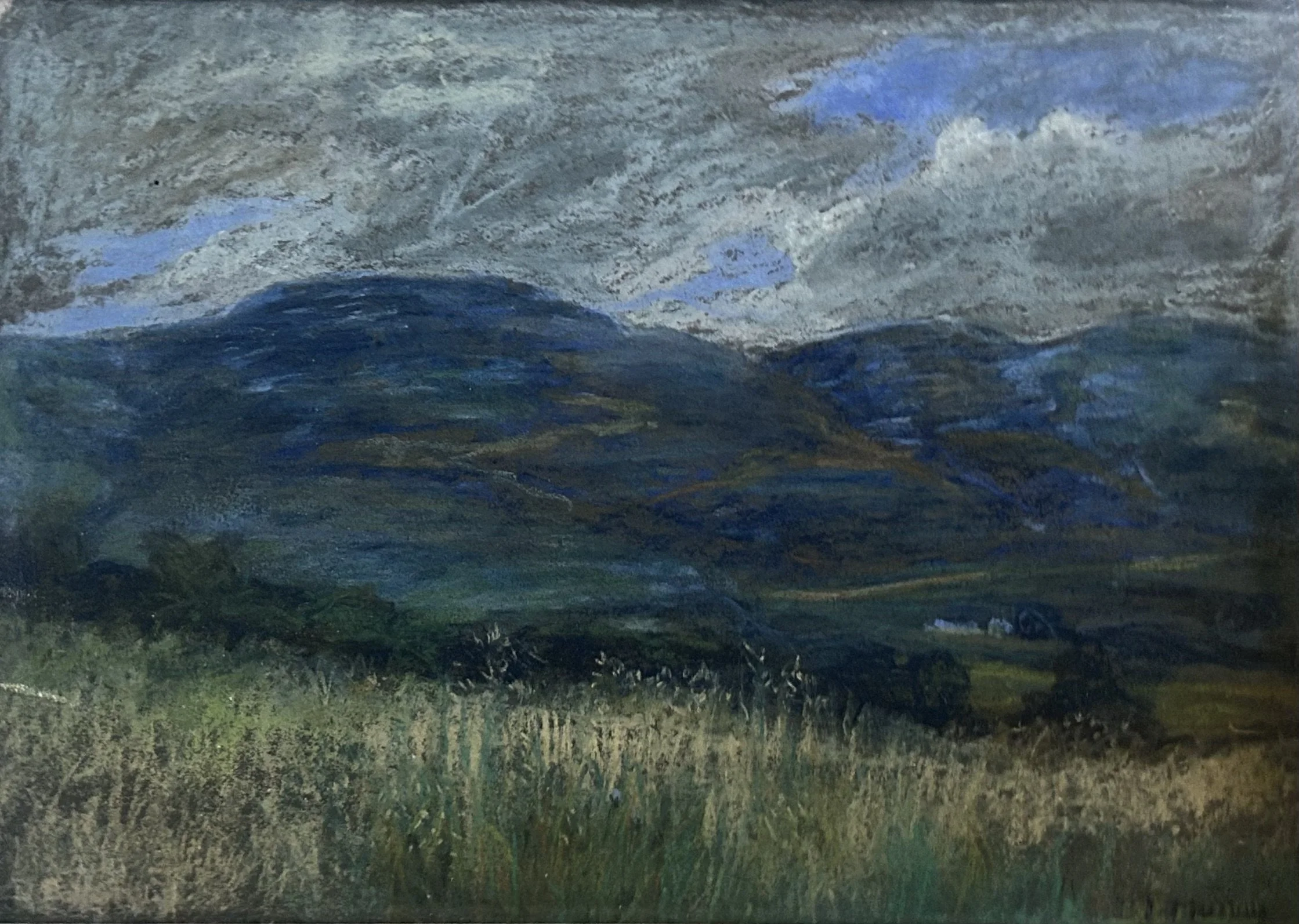 D. L. Murray (British, early 20th century) - 'The Wicklow Hills' - original pastel