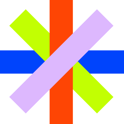 Abstract geometric design with colored rectangles and diagonal lines on a black background.