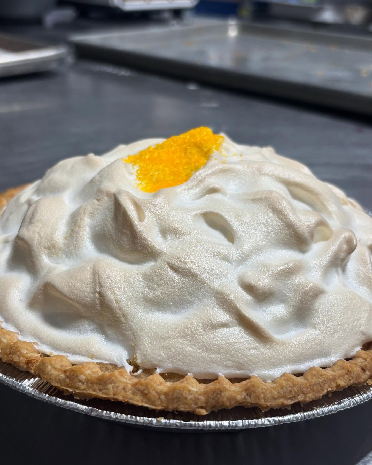 🚨LEMON PIE SALE ALERT 🚨

Craving something sweet and sour? Friday, August 15th, is National Lemon Meringue Day! Both locations will be hosting a Lemon Pie Sale.

$2 off all large Lemon Pies and $1 off all small Lemon Pies, all day while supplies la