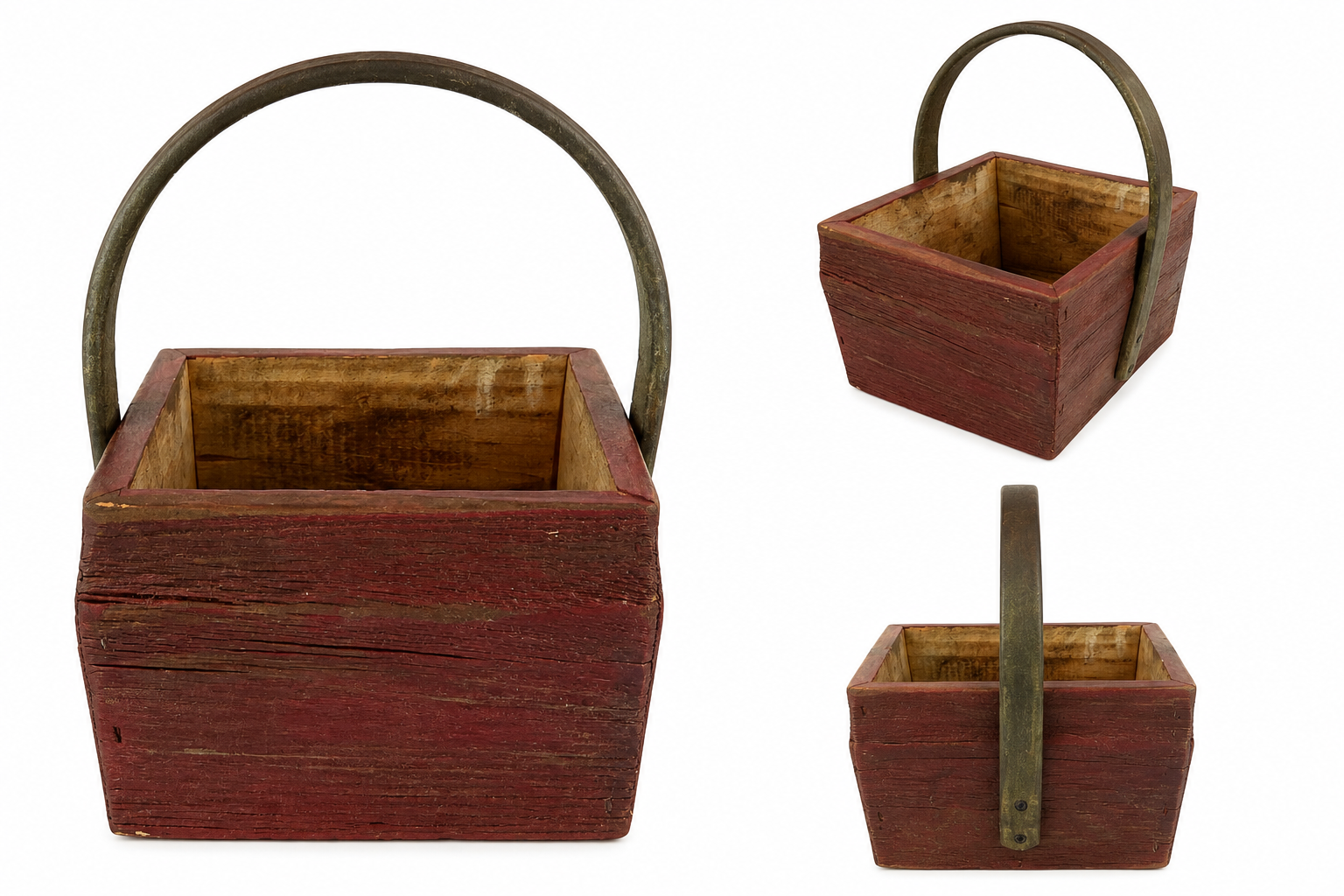 Rustic Wooden Box with Iron Handle.png