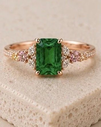 The Rosalie Emerald & Diamond Ring