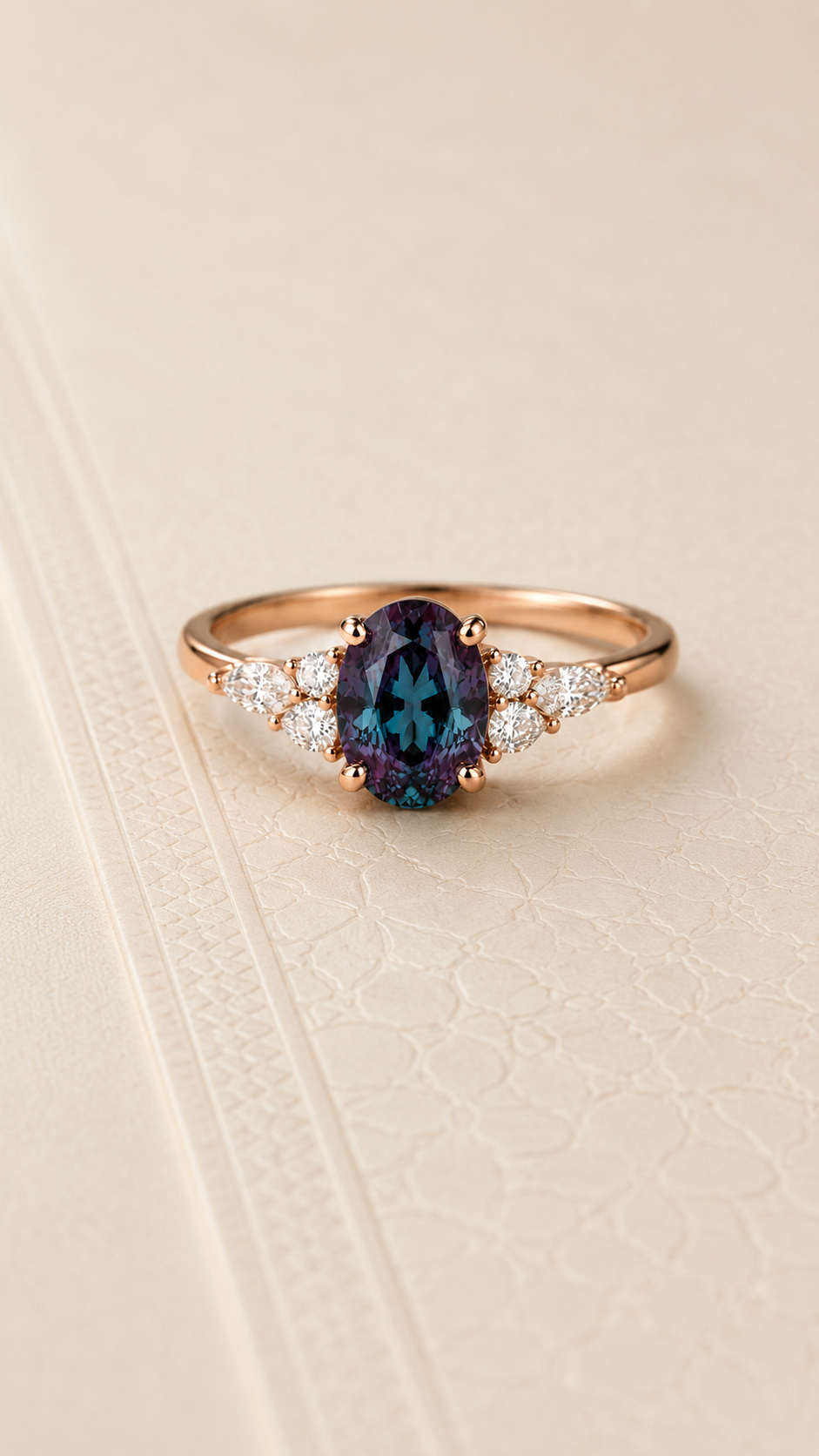 The Amélie Alexandrite & Diamond Ring