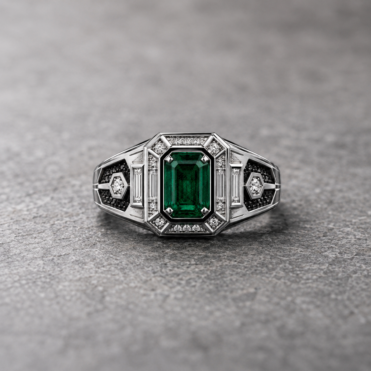 The Lucien Emerald & Diamond Ring