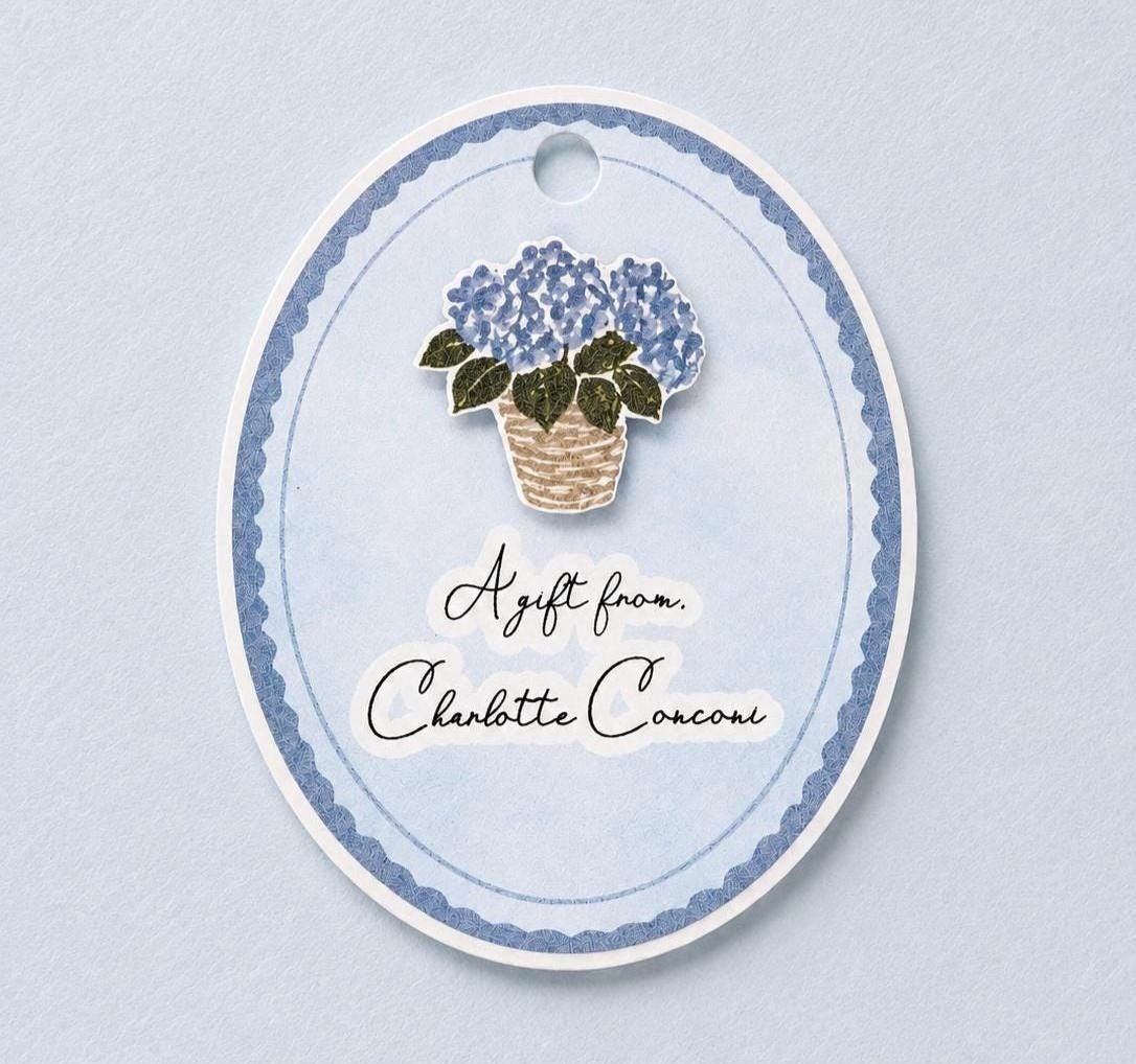 Blue Hydrangea Gift Tags