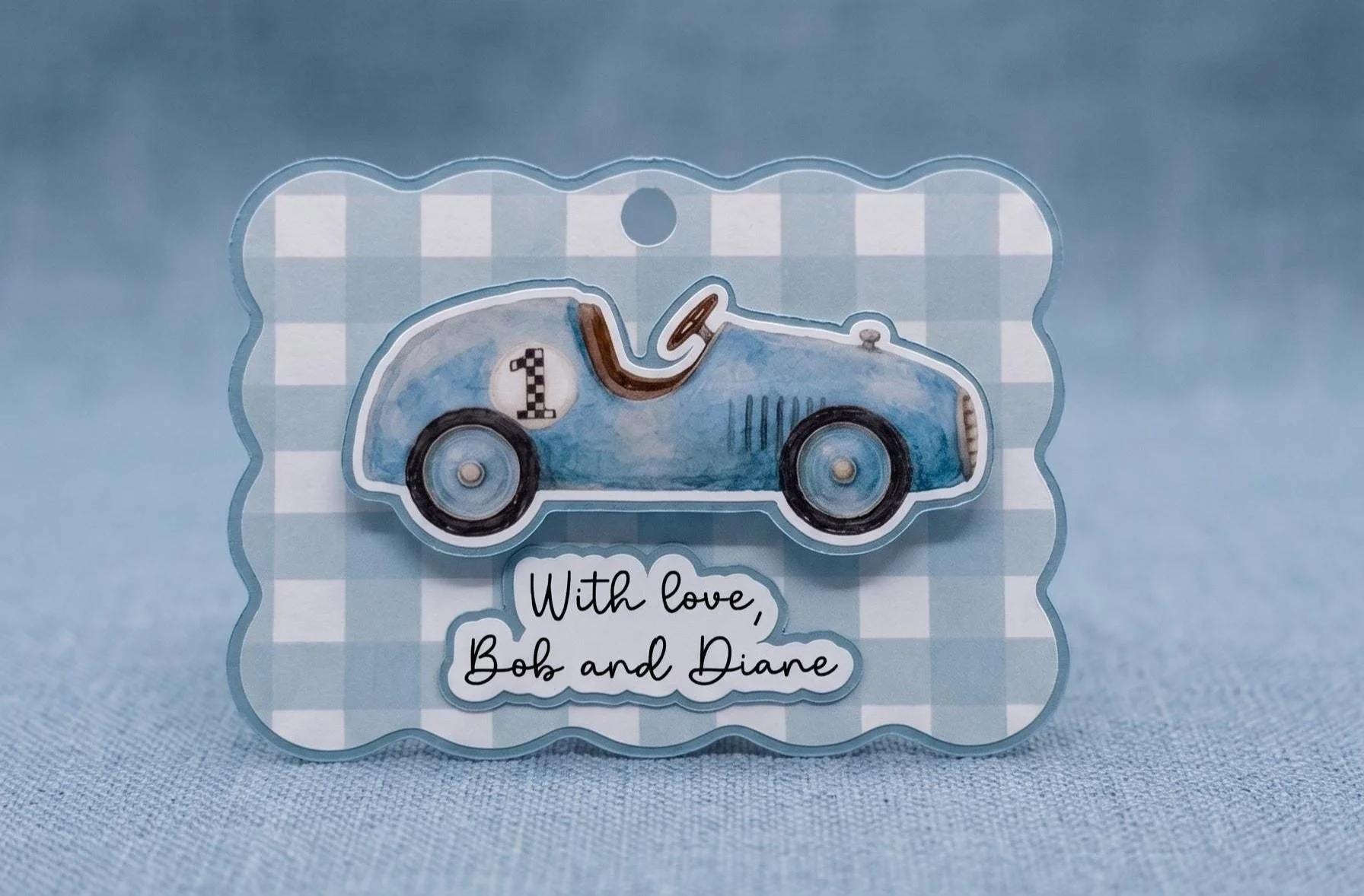 Vintage Race Car Gift Tags