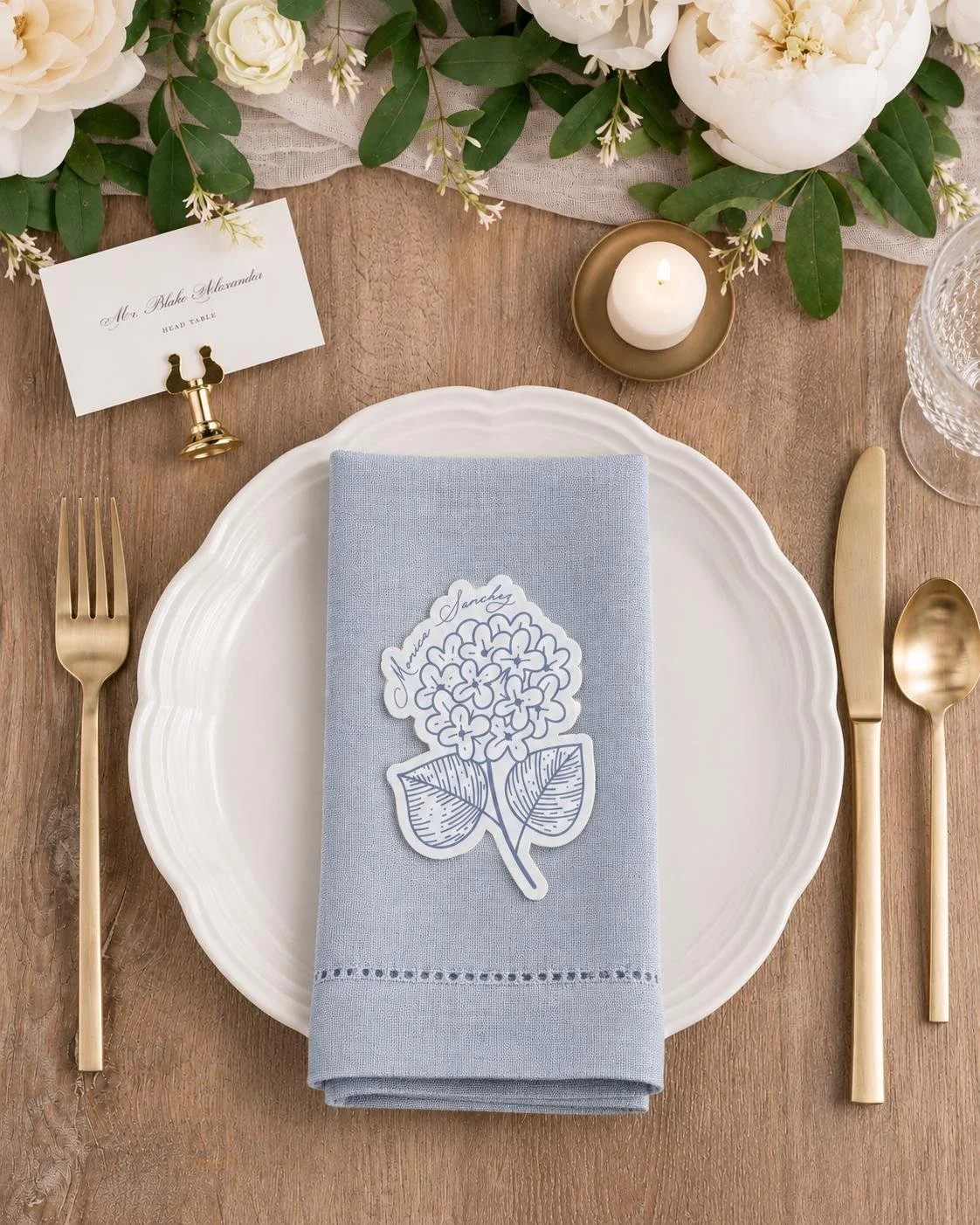 Hydrangea Place Cards