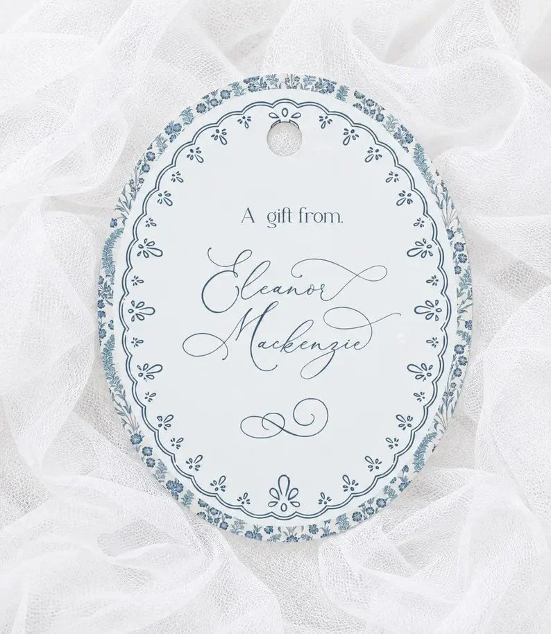 It&rsquo;s all in the details! Get your gifts ready with our beautifully personalized gift tags. Tap the link in bio to shop or go to FineLetterPress.com 🎁