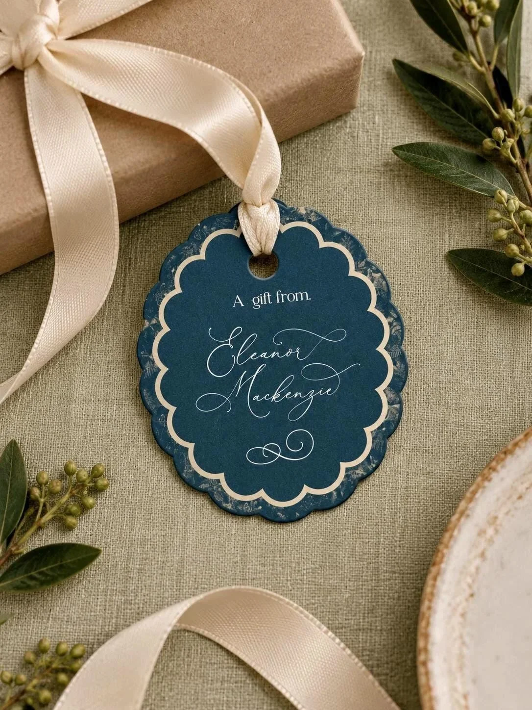 A little gift, made extra special with thoughtful details. 🎁✨

Our personalized gift tags bring an elegant finishing touch to every present, featuring rich navy blue, delicate scalloped edges, and beautiful calligraphy.

Because the prettiest gifts 
