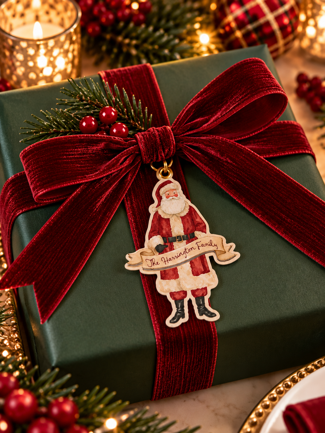 Santa Christmas Gift Tags