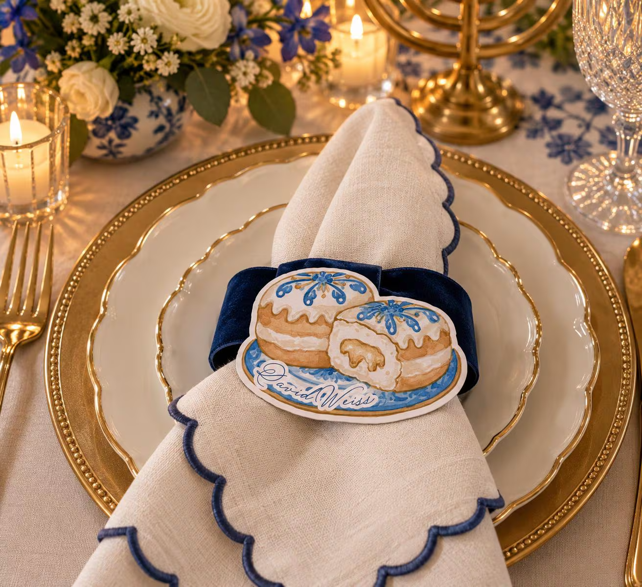 Sufganiyot Place Cards