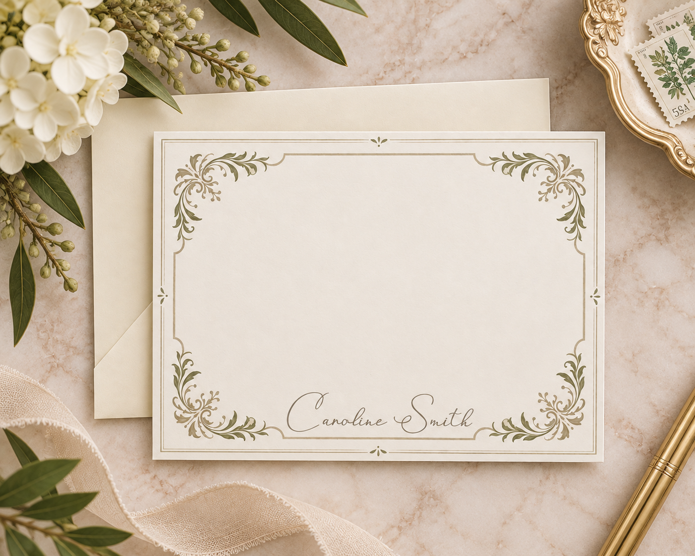 French Château Stationery Note Set