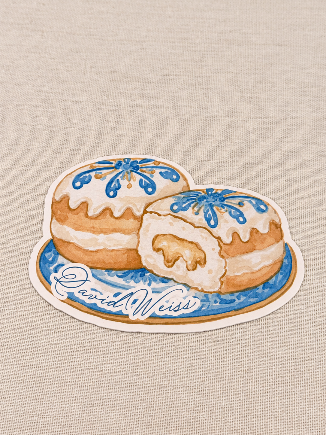 Watercolor Donuts Sticker on Linen.png