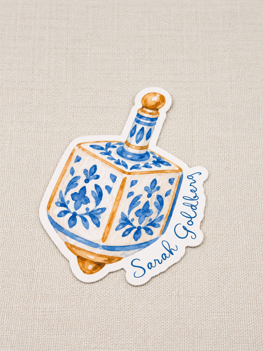 Watercolour Dreidel Name Sticker.png