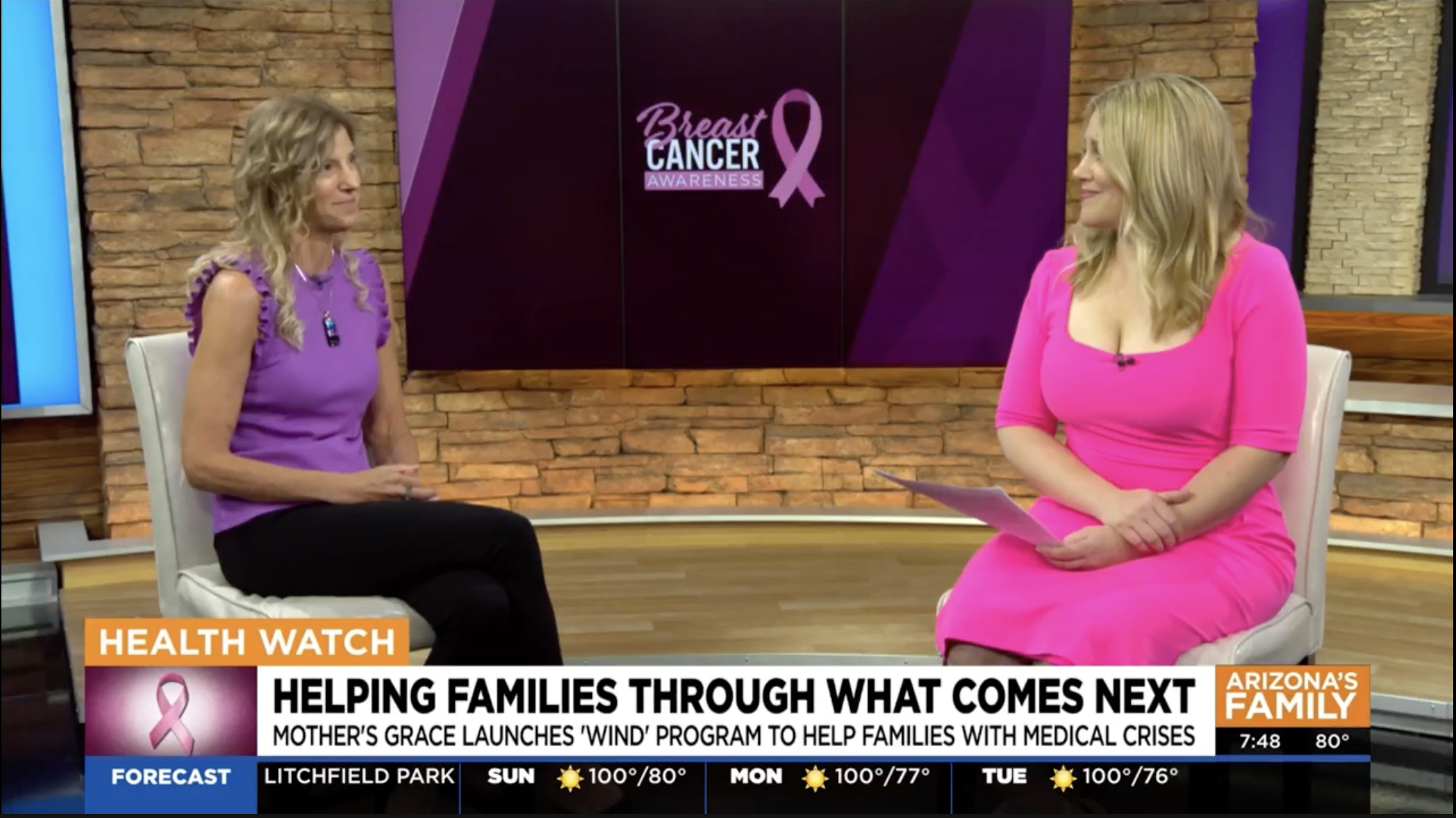 3TV Health Watch segment on Mother's Grace's WIND program