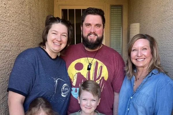 A family with Michelle Moore of Mother's Grace