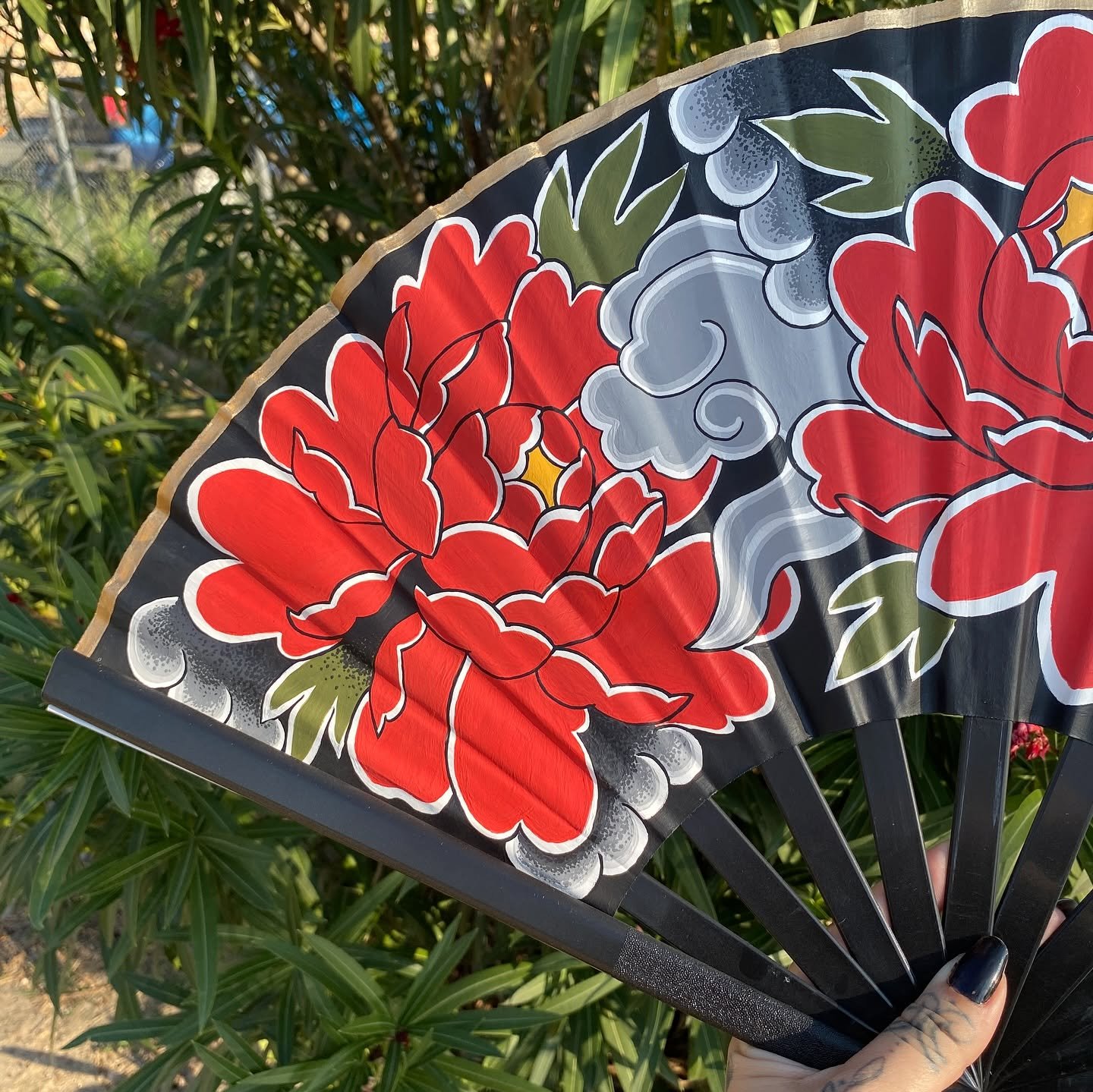 Peonies fan
