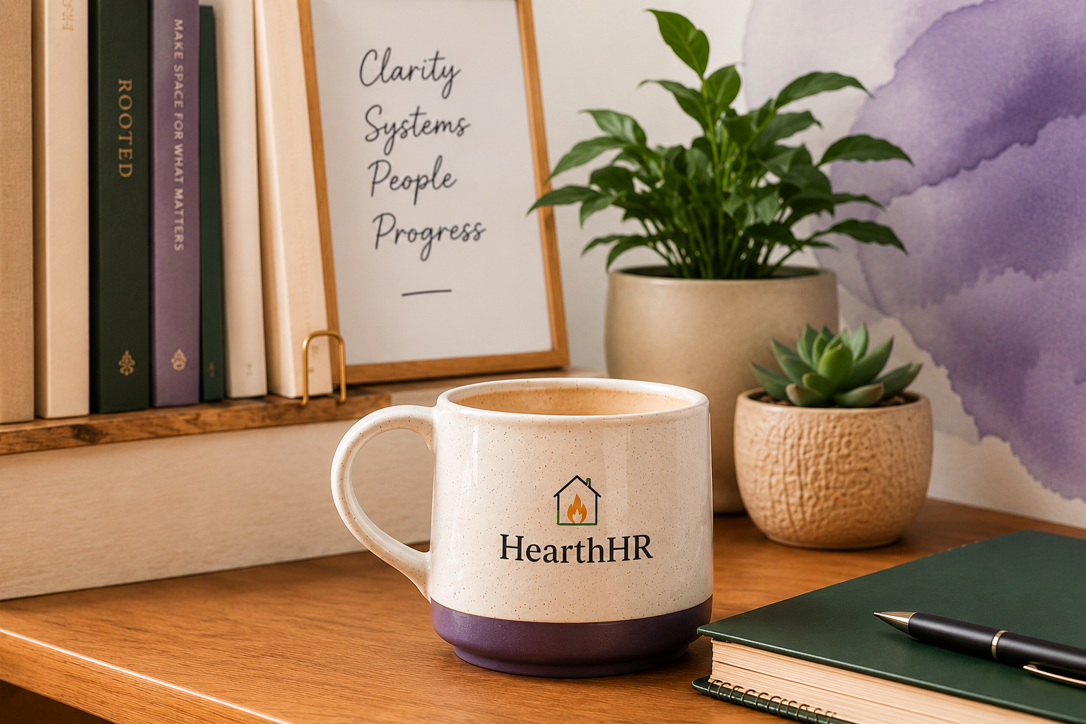 A white ceramic mug with