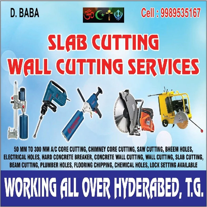 Slab cutting wall cutting core cutting services