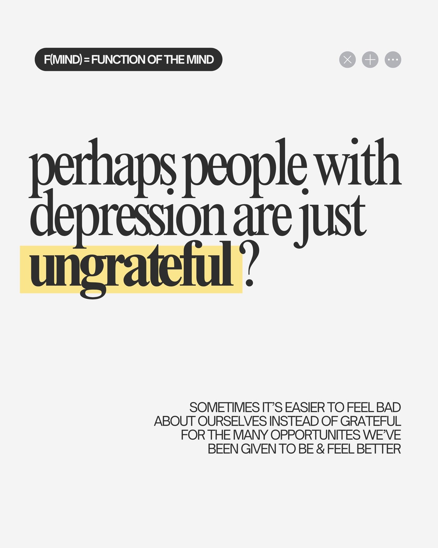 well&hellip;

of course not!!! 😅 the title is meant to be provocative, yes &mdash; but the deeper point is that depression changes what our minds notice, repeat, and believe.

when negative thoughts are rehearsed every day, they start to feel true. 