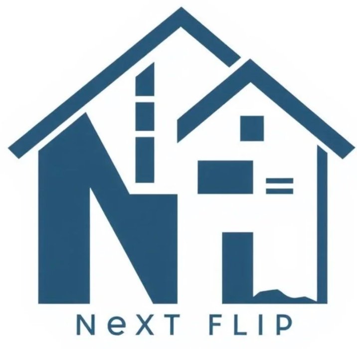 Logo of a house with a large letter 'N' and the words 'Next Flip' underneath.