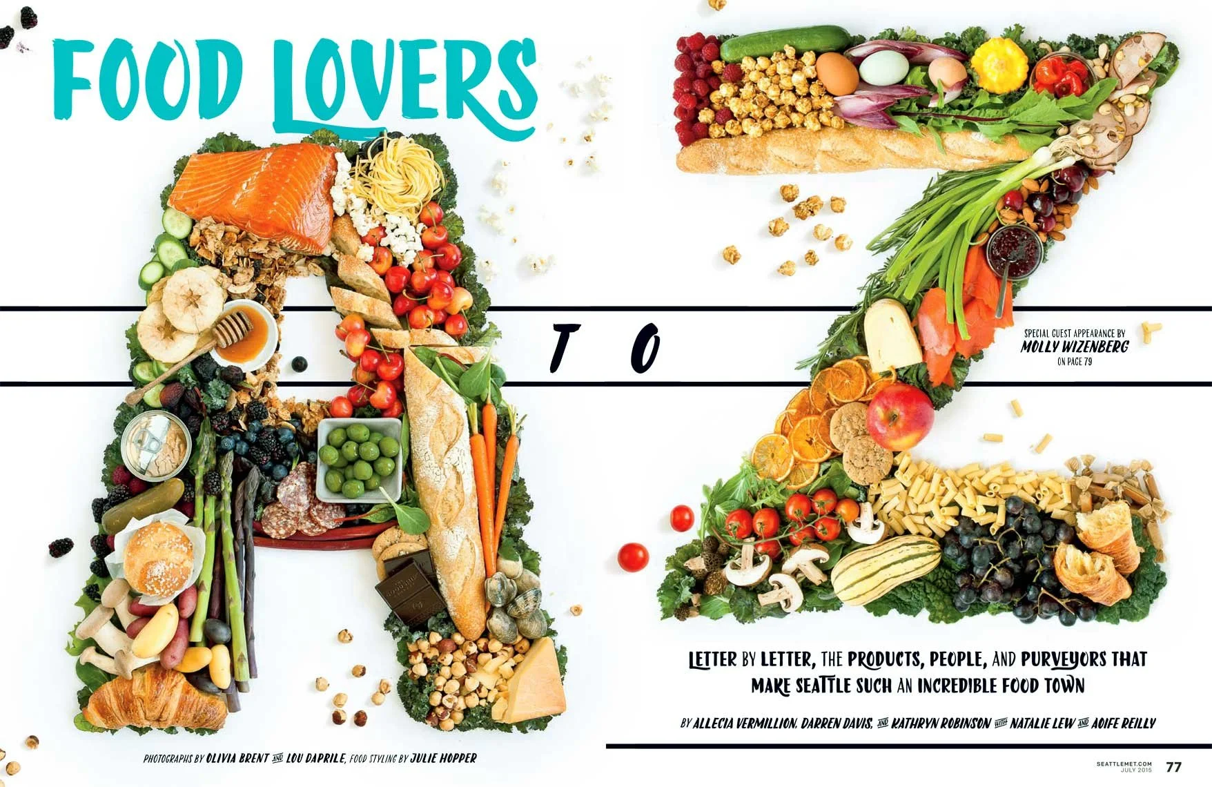 Published cookbook and editorial work by Julie Hopper, food stylist