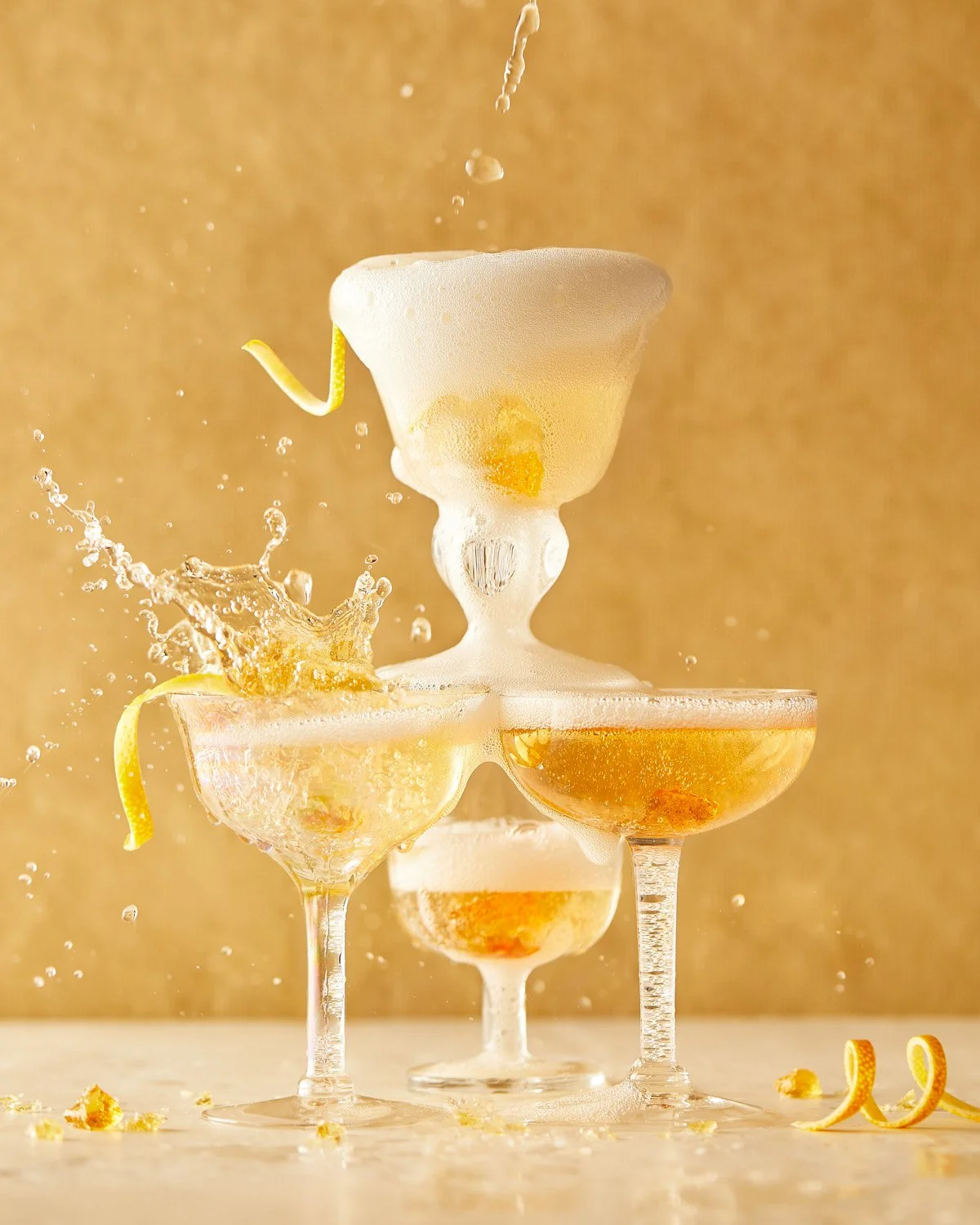 Drink and beverage styling by Marah Abel, food stylist