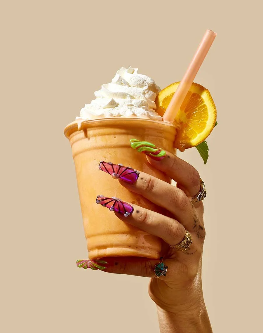 Drink and beverage styling by Skylar Edberg, food stylist