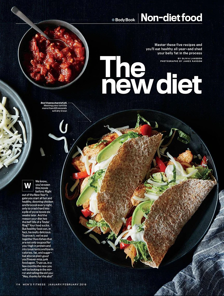 Published cookbook and editorial work by James Ransom, photographer and director