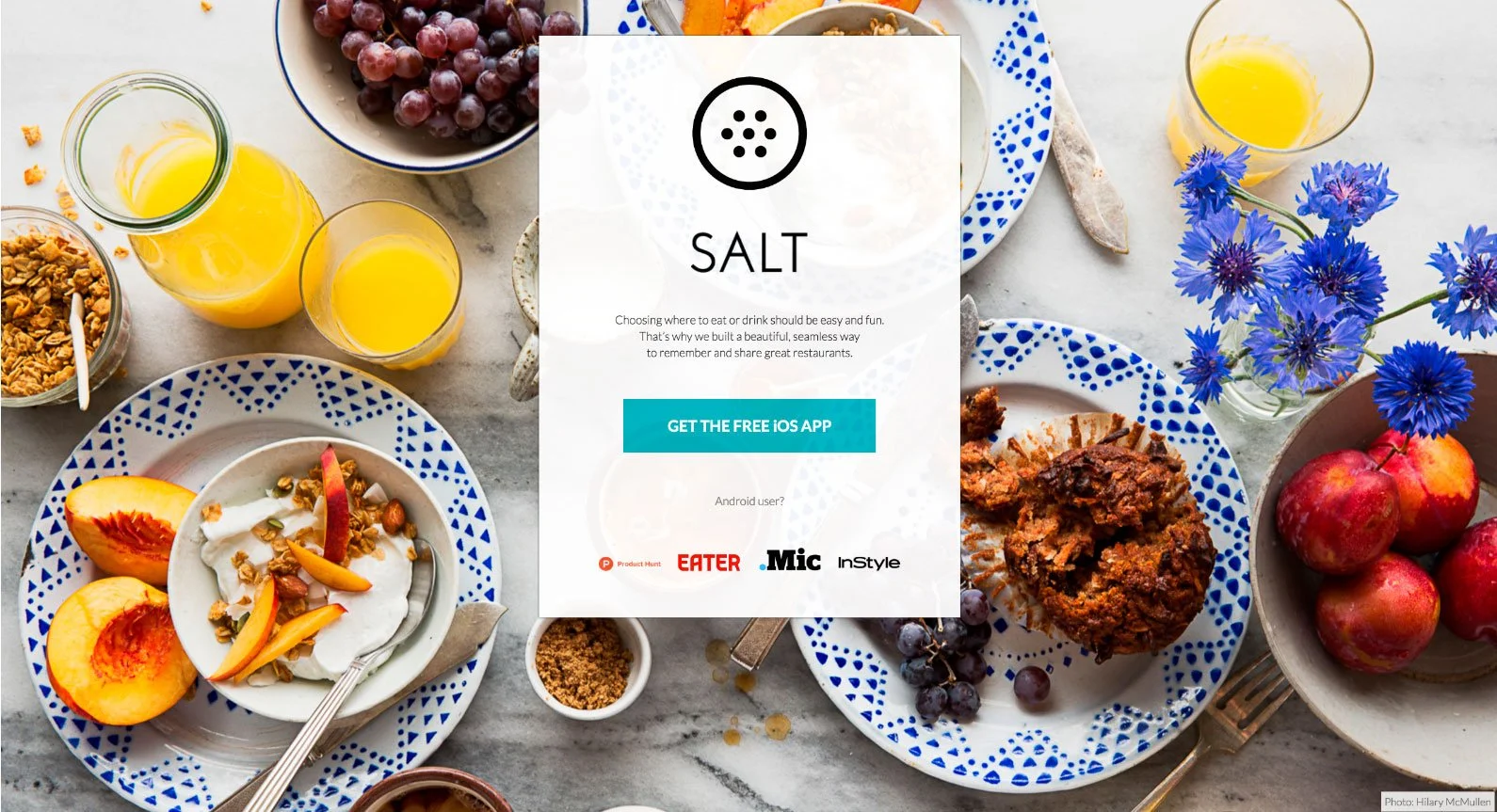 Published cookbook and editorial work by Hilary McMullen, photographer and director