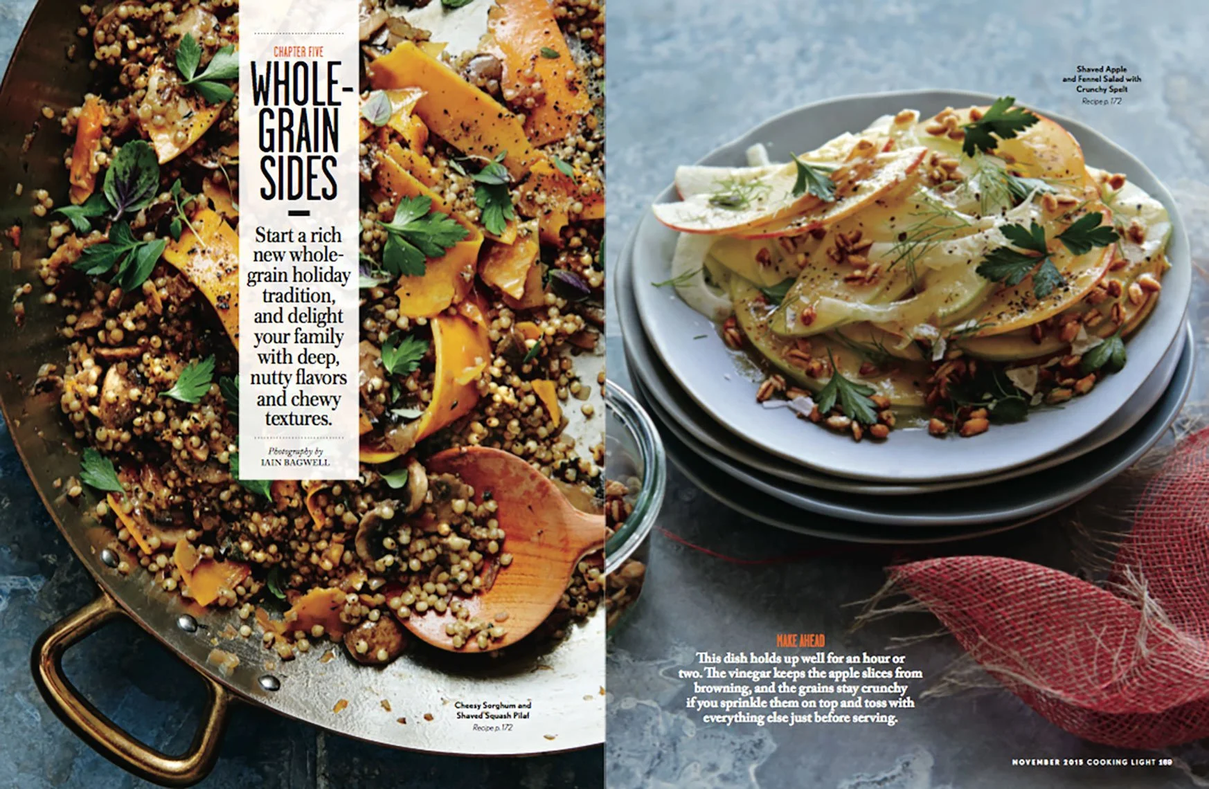 Published cookbook and editorial work by Nathan Carrabba, food, beverage and cosmetic stylist