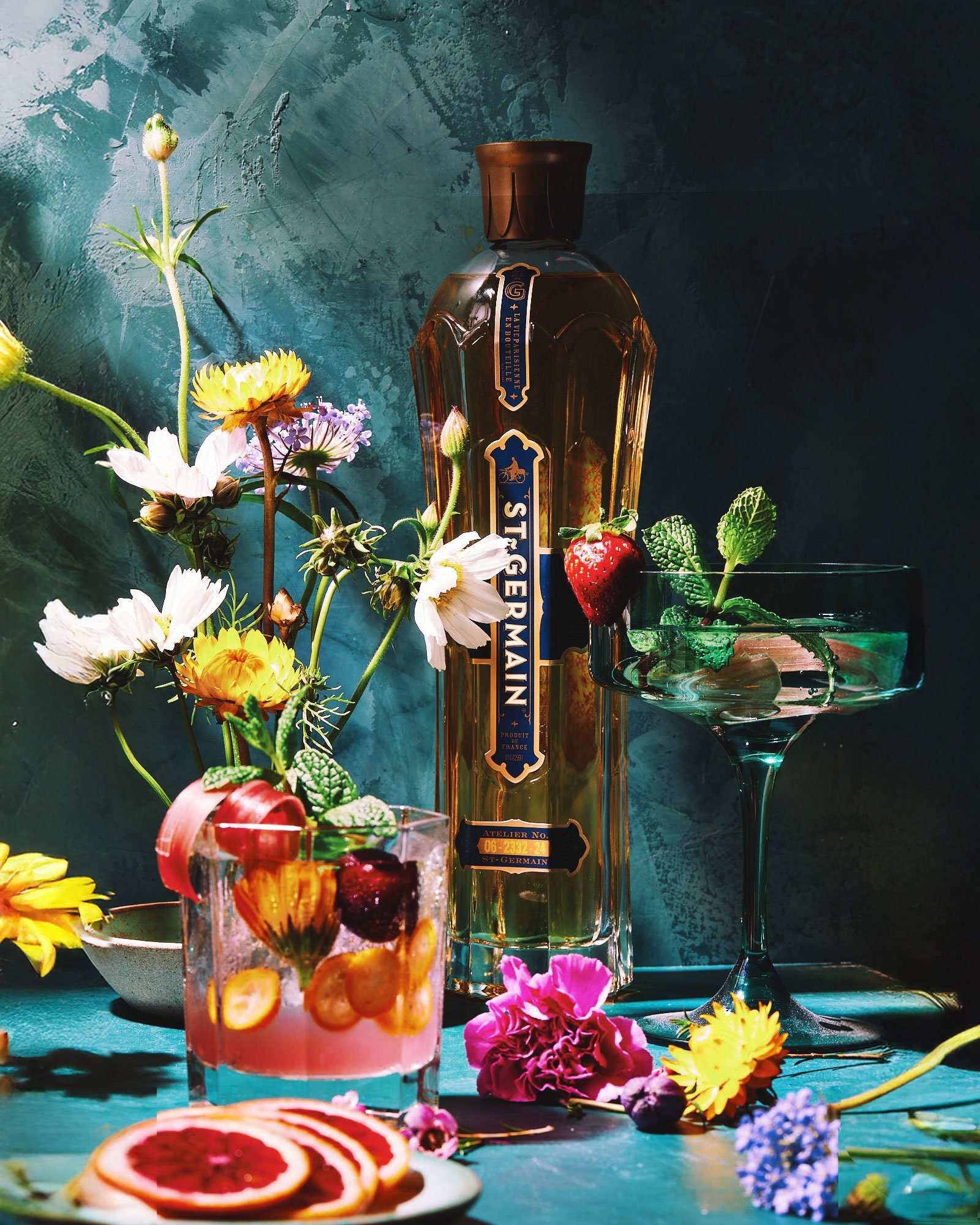 Drink and beverage styling by Marah Abel, food stylist