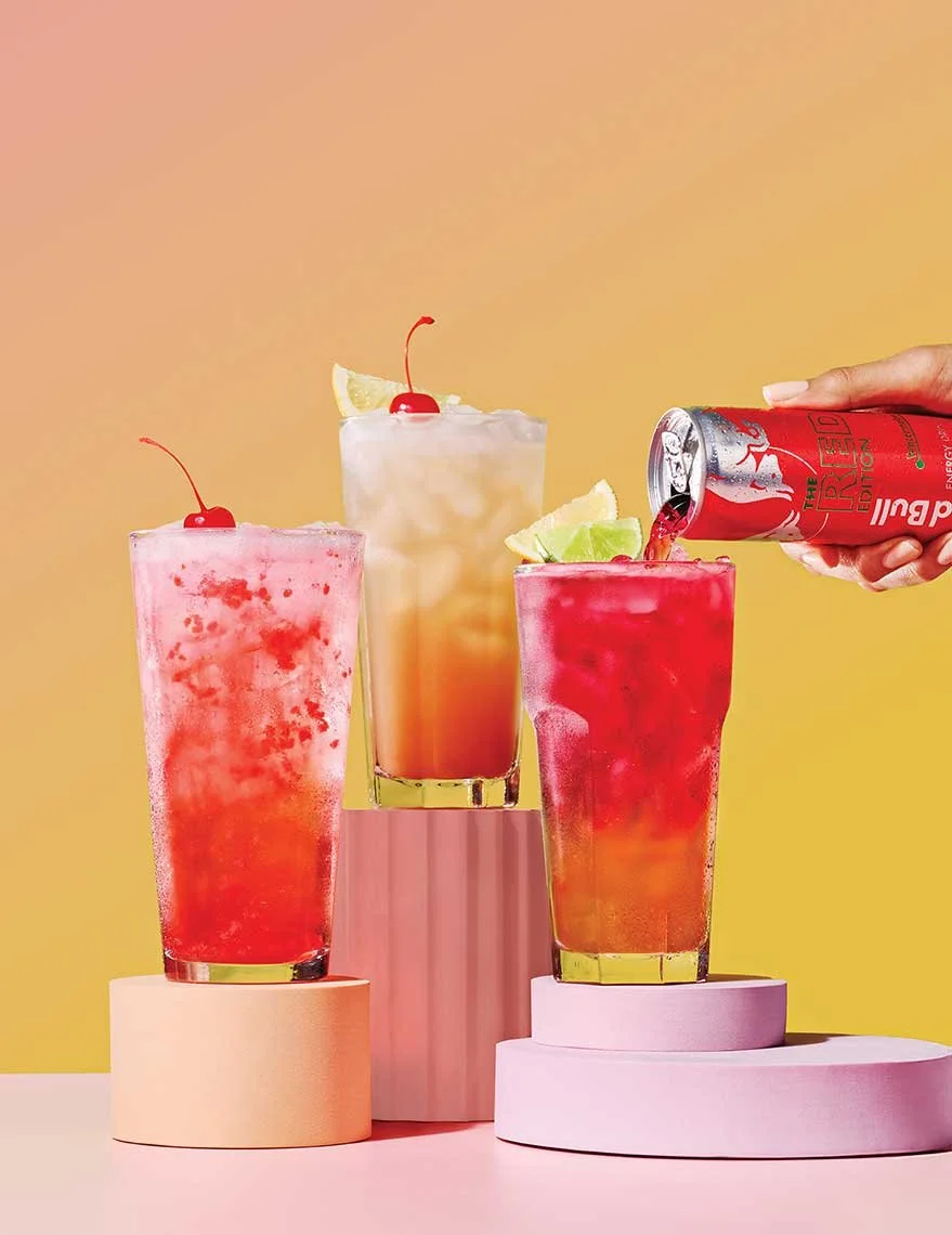 Drink and beverage styling by Skylar Edberg, food stylist