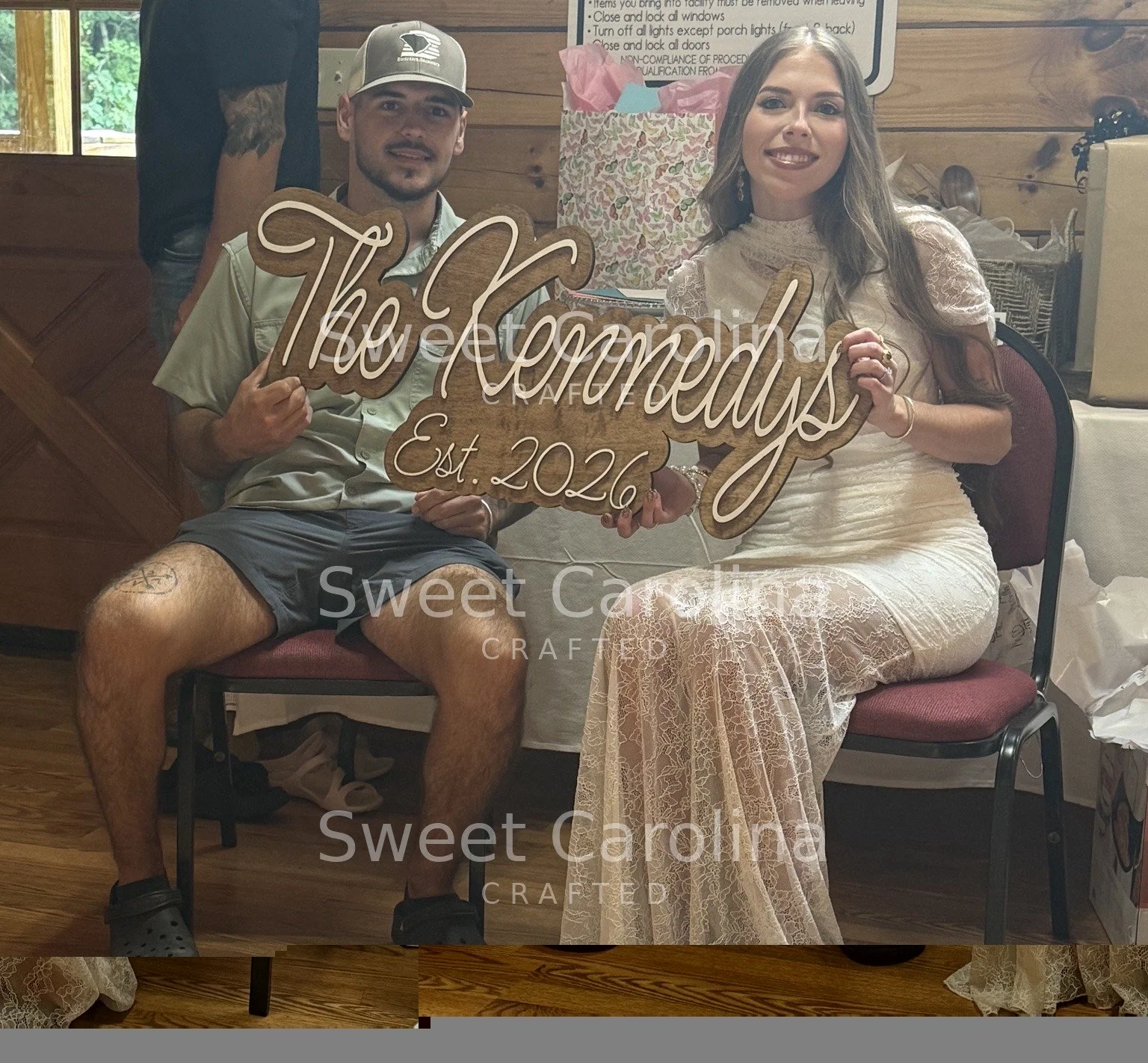 Personalized Wooden Last Name Wedding Sign