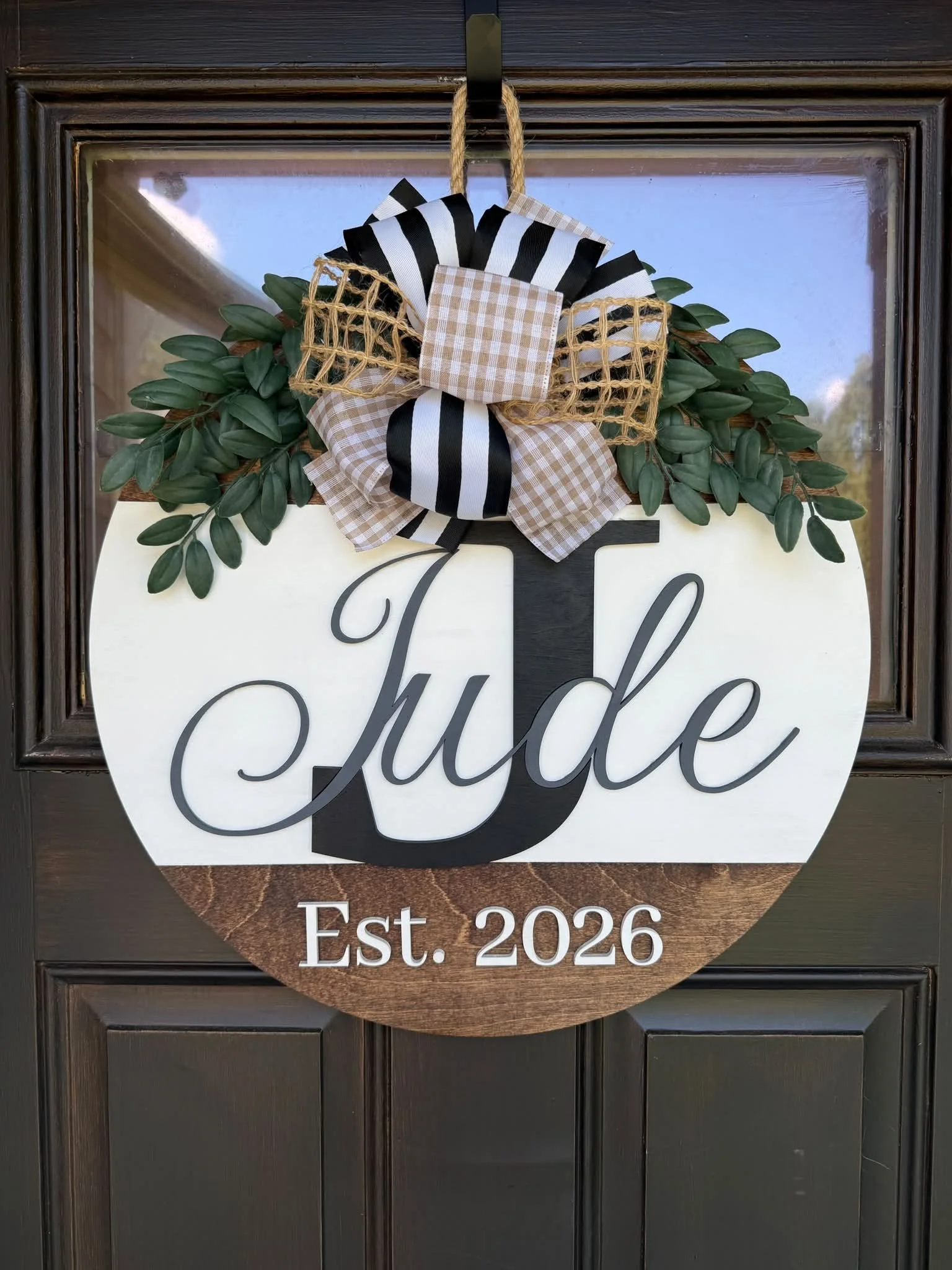Personalized Family Initial Door Hanger